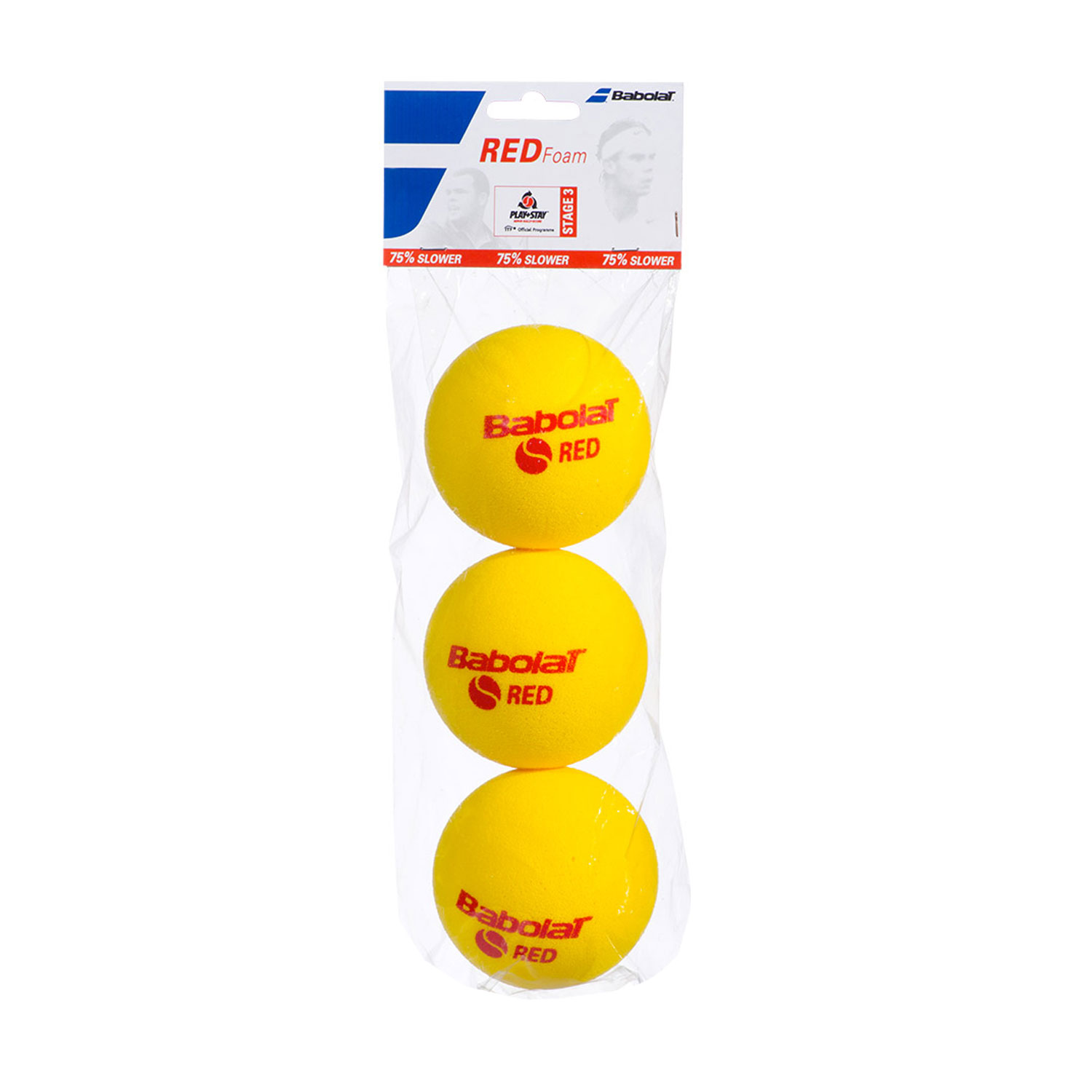 Babolat Red Foam - Paquete de 3 Pelotas