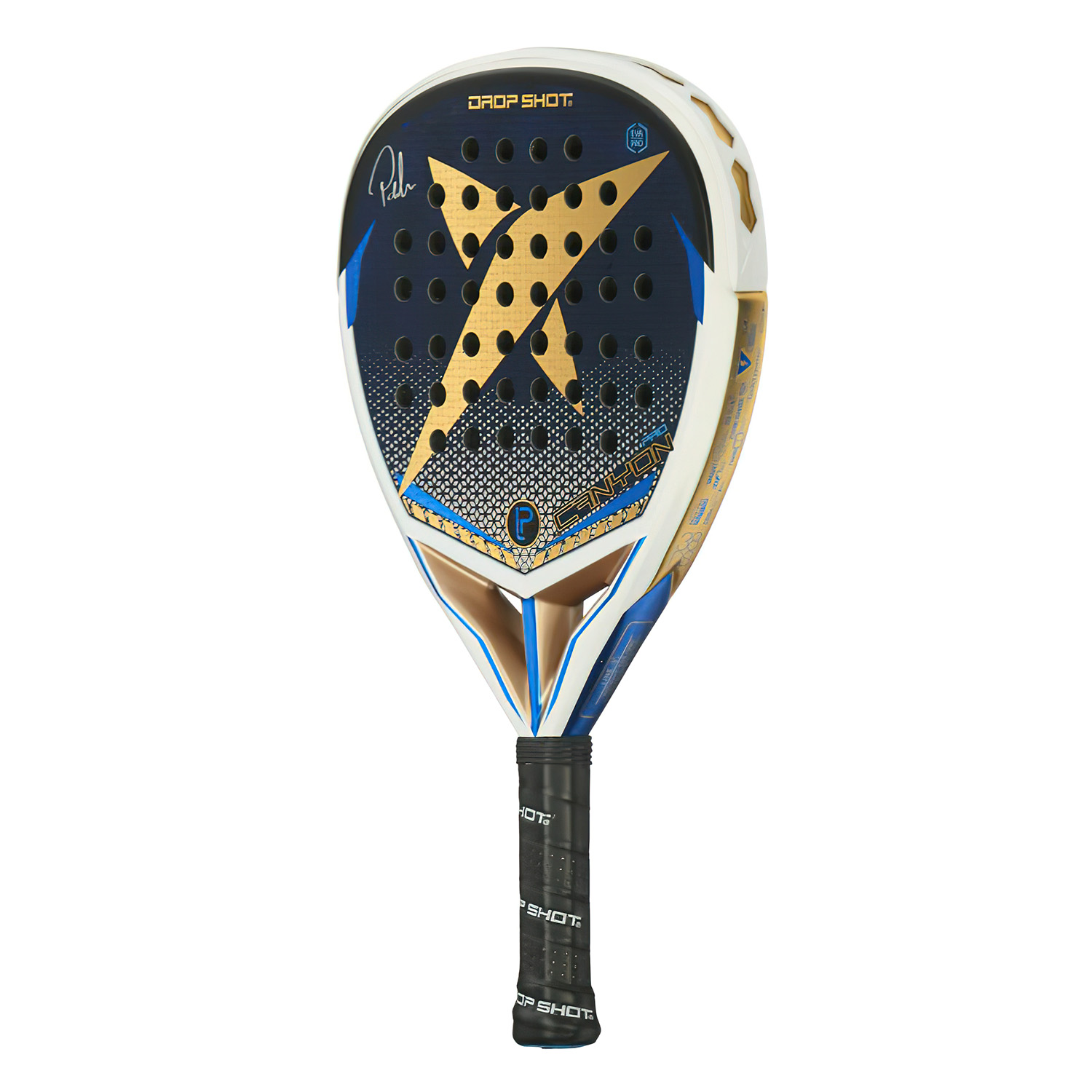 Drop Shot Canyon Pro Racket - Blue/Gold/White