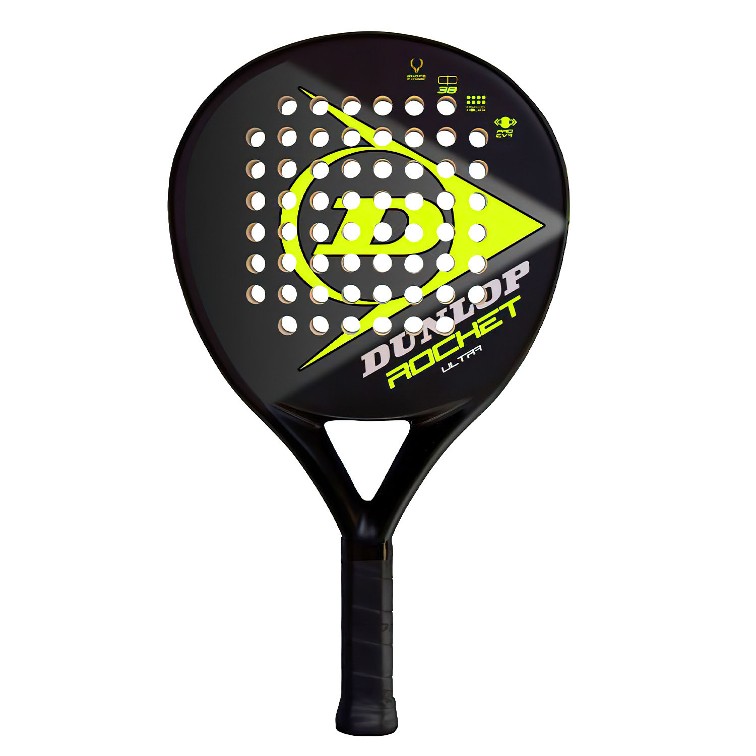 Raquette De Padel Dunlop Rocket Ultra Fluo, Avec Housse Et Tube De 3 Balles, Neuf