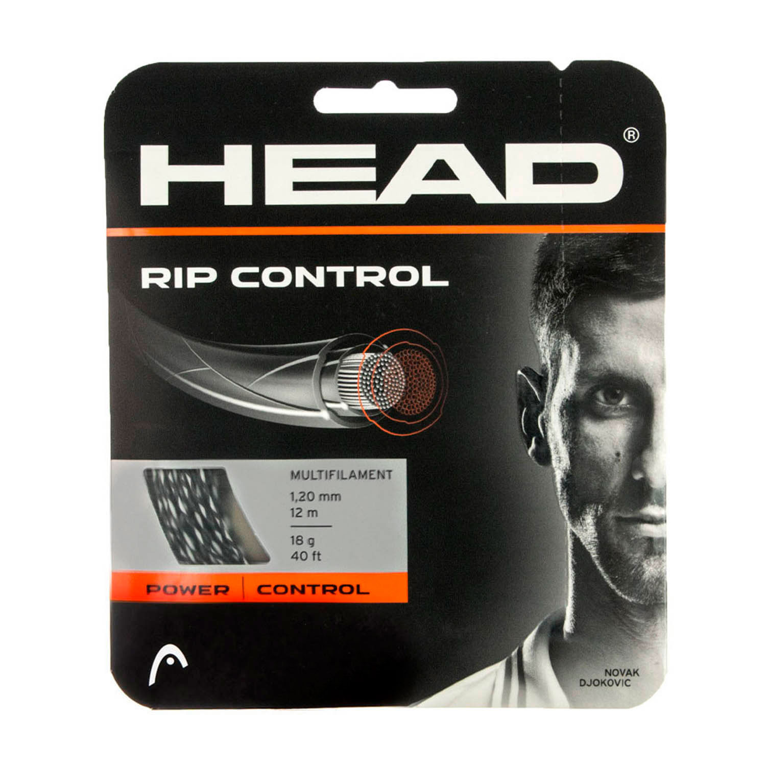 Head Rip Control 1.20 Set 12 m - Black/White