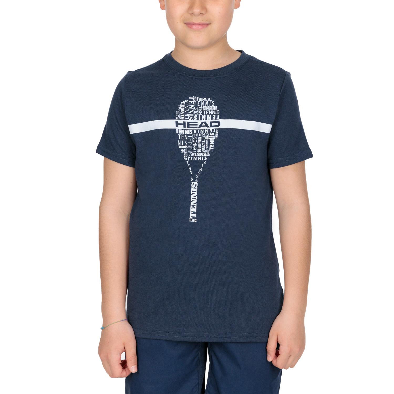 Head Typo Graphic T-Shirt Boy - Dark Blue
