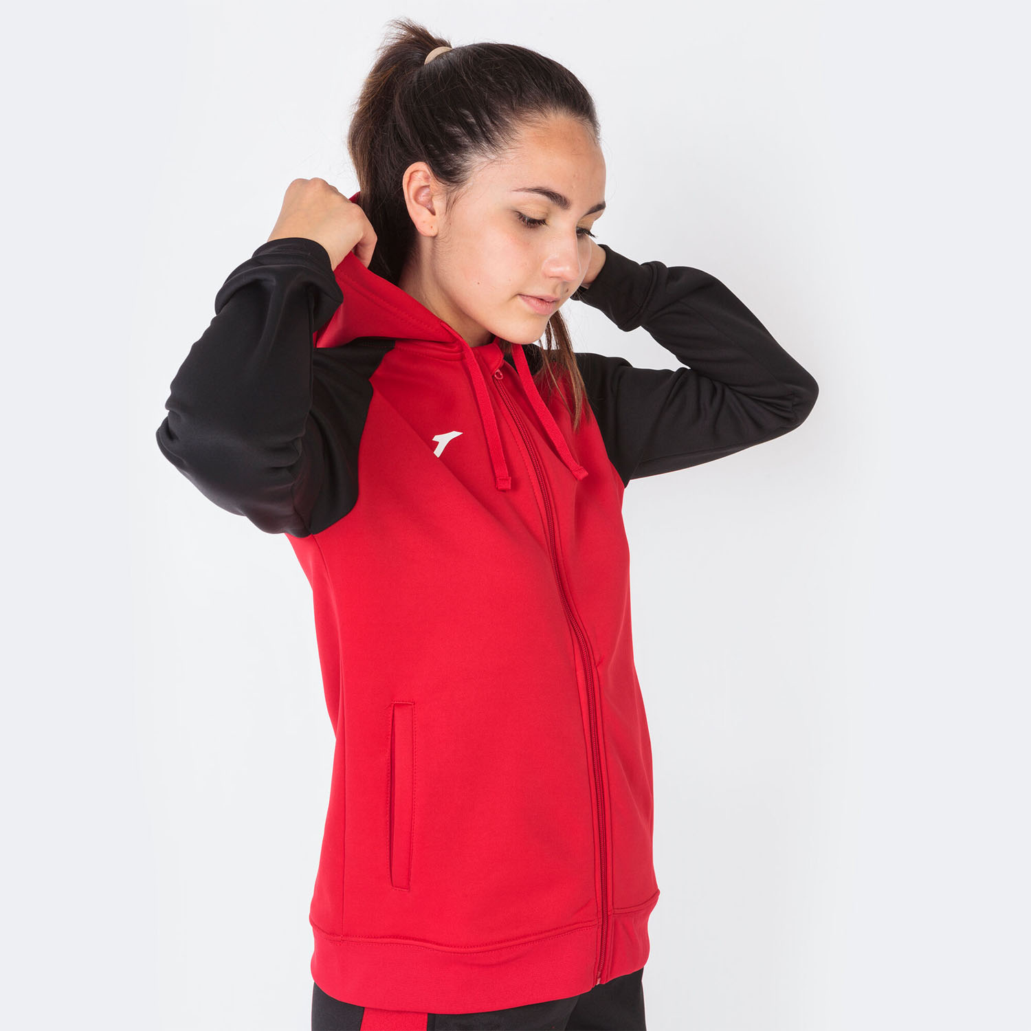 Joma Academy IV Hoodie - Red/Black