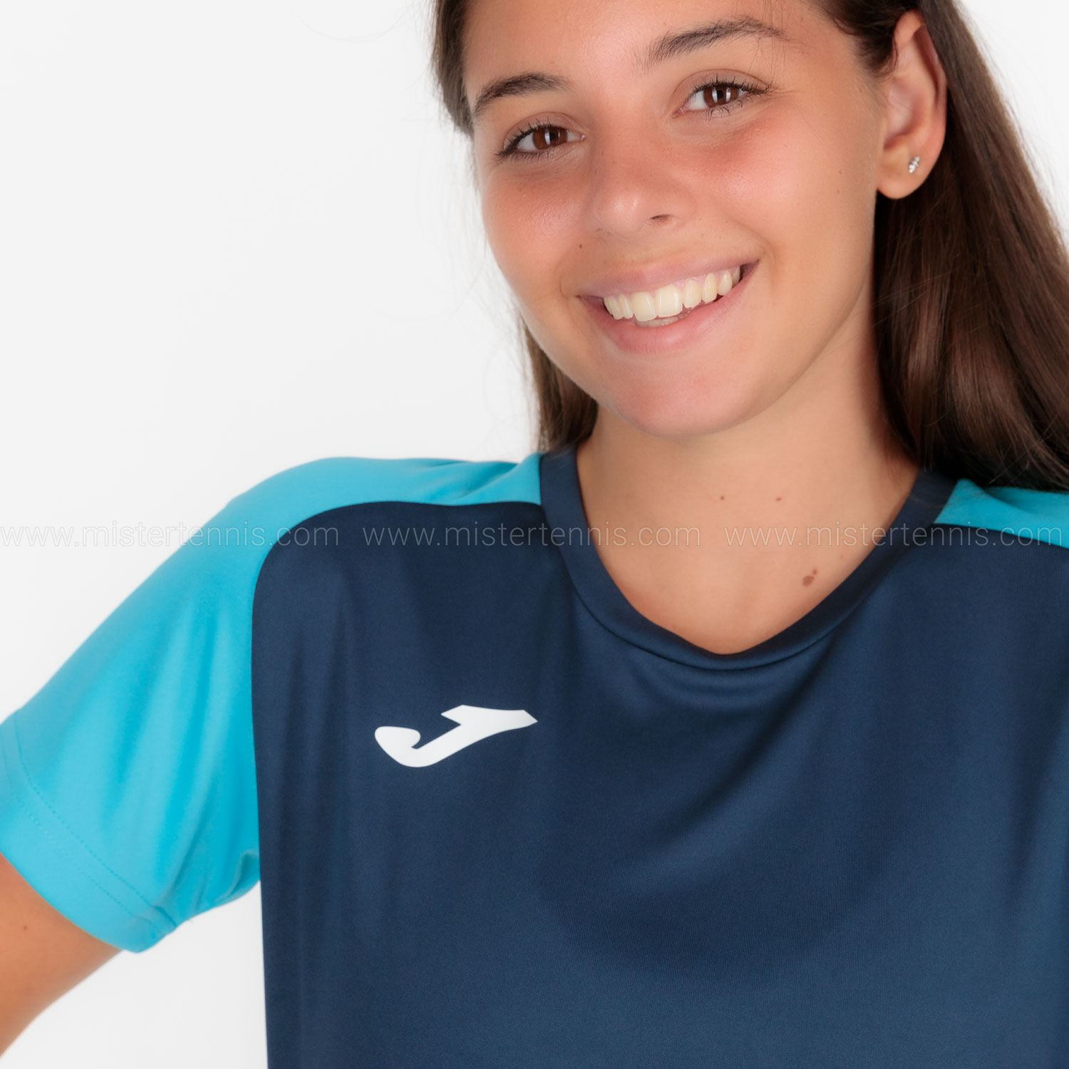 Joma Academy IV Camiseta - Navy/Fluor Turquoise