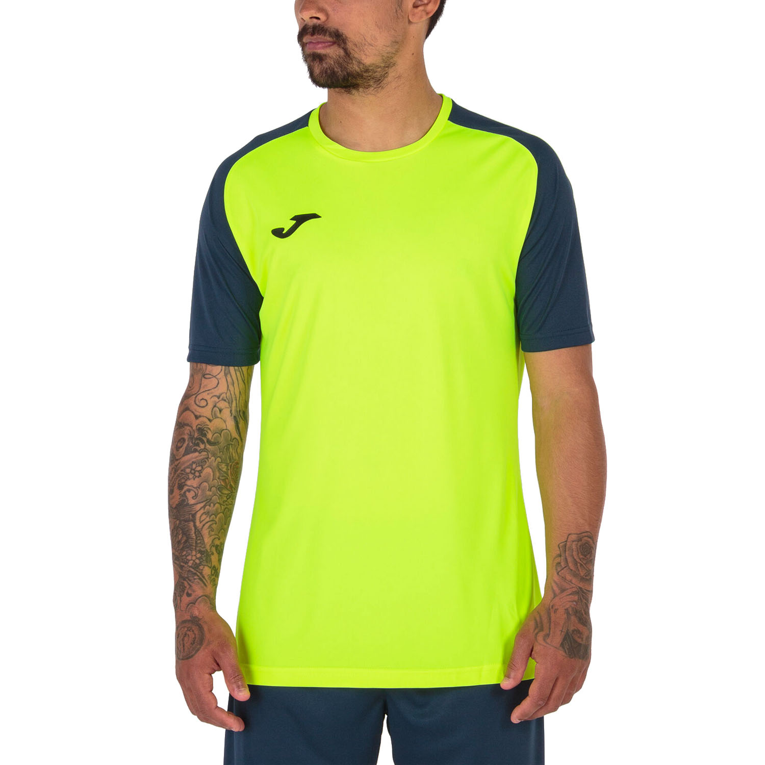 Joma Academy IV Camiseta - Fluor Yellow/Navy