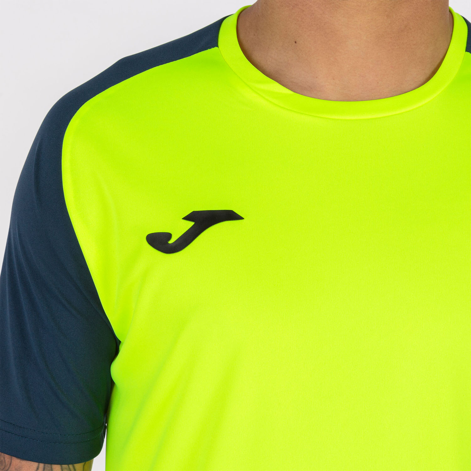 Joma Academy IV T-Shirt - Fluor Yellow/Navy