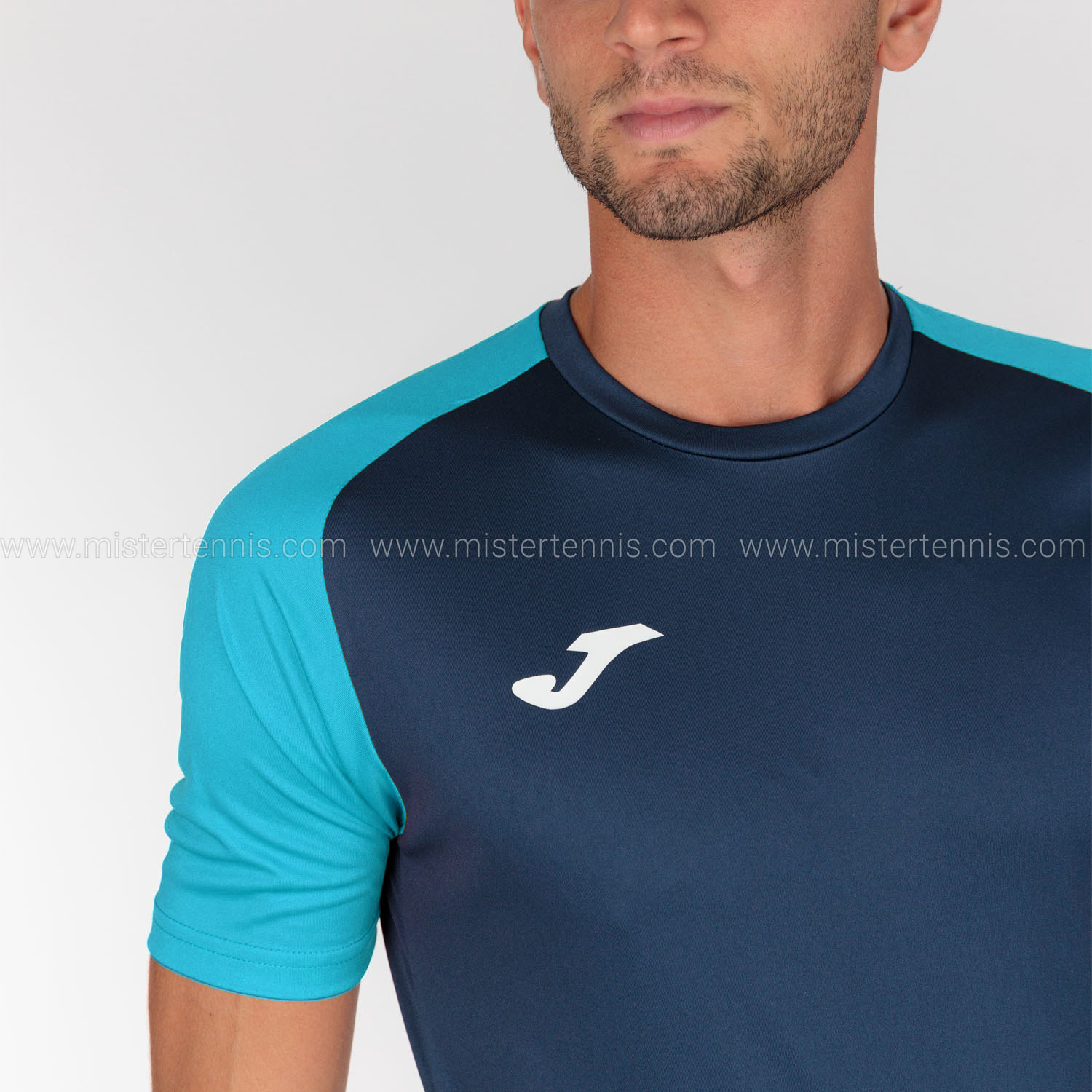Joma Academy IV T-Shirt - Navy/Fluor Turquoise