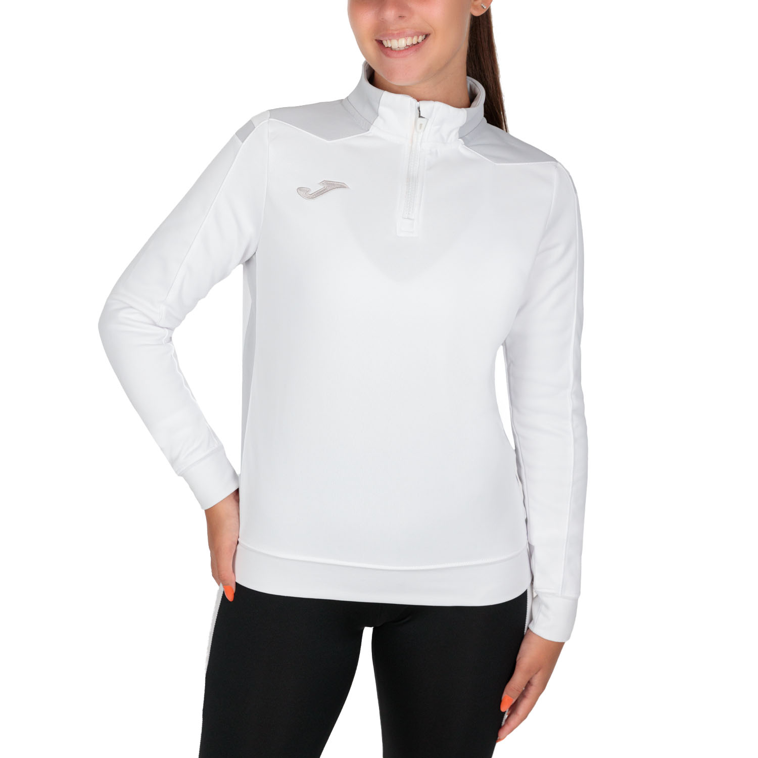 Joma Championship VI Women's Tennis Sweatshirt White/Gray