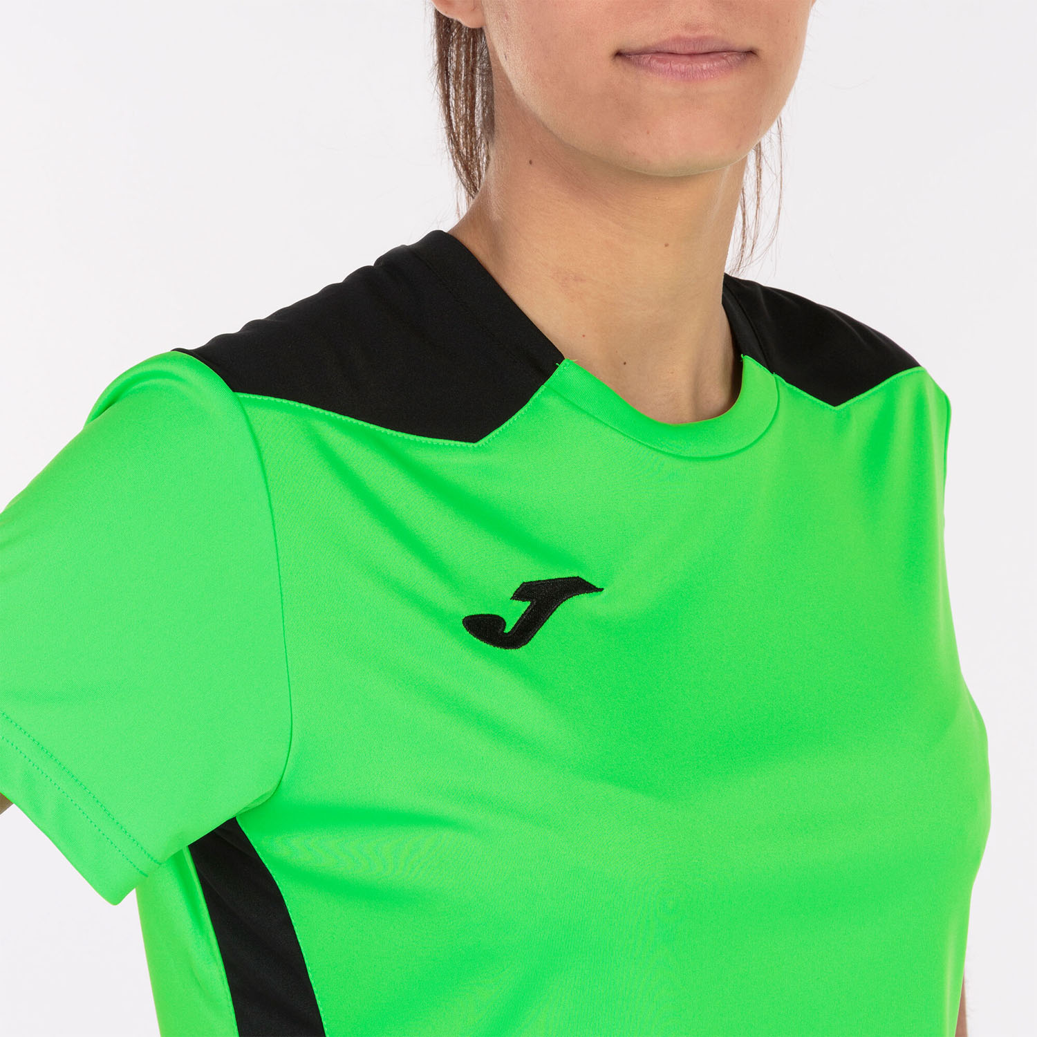 Joma Championship VI Logo Camiseta - Fluor Green/Black