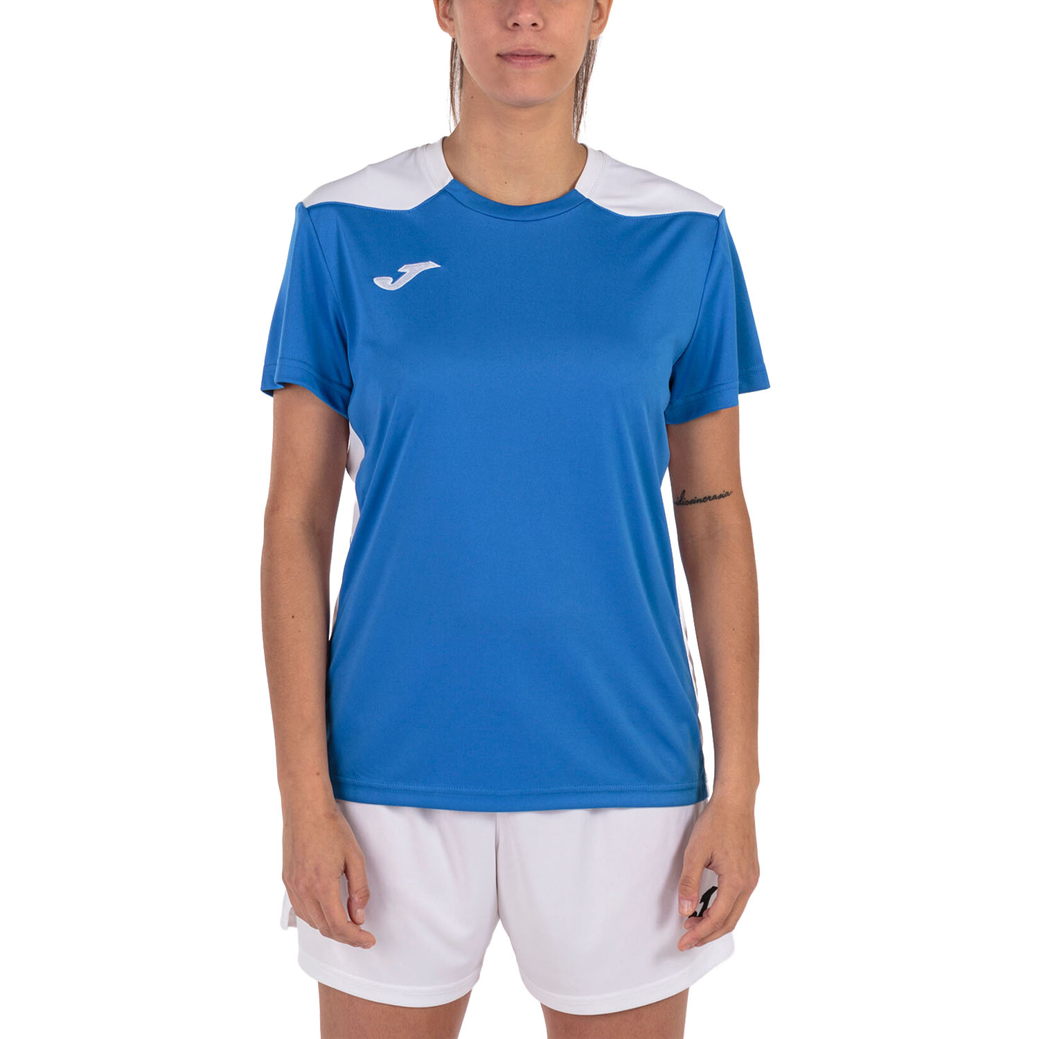 Joma Championship VI Logo T-Shirt - Royal/White