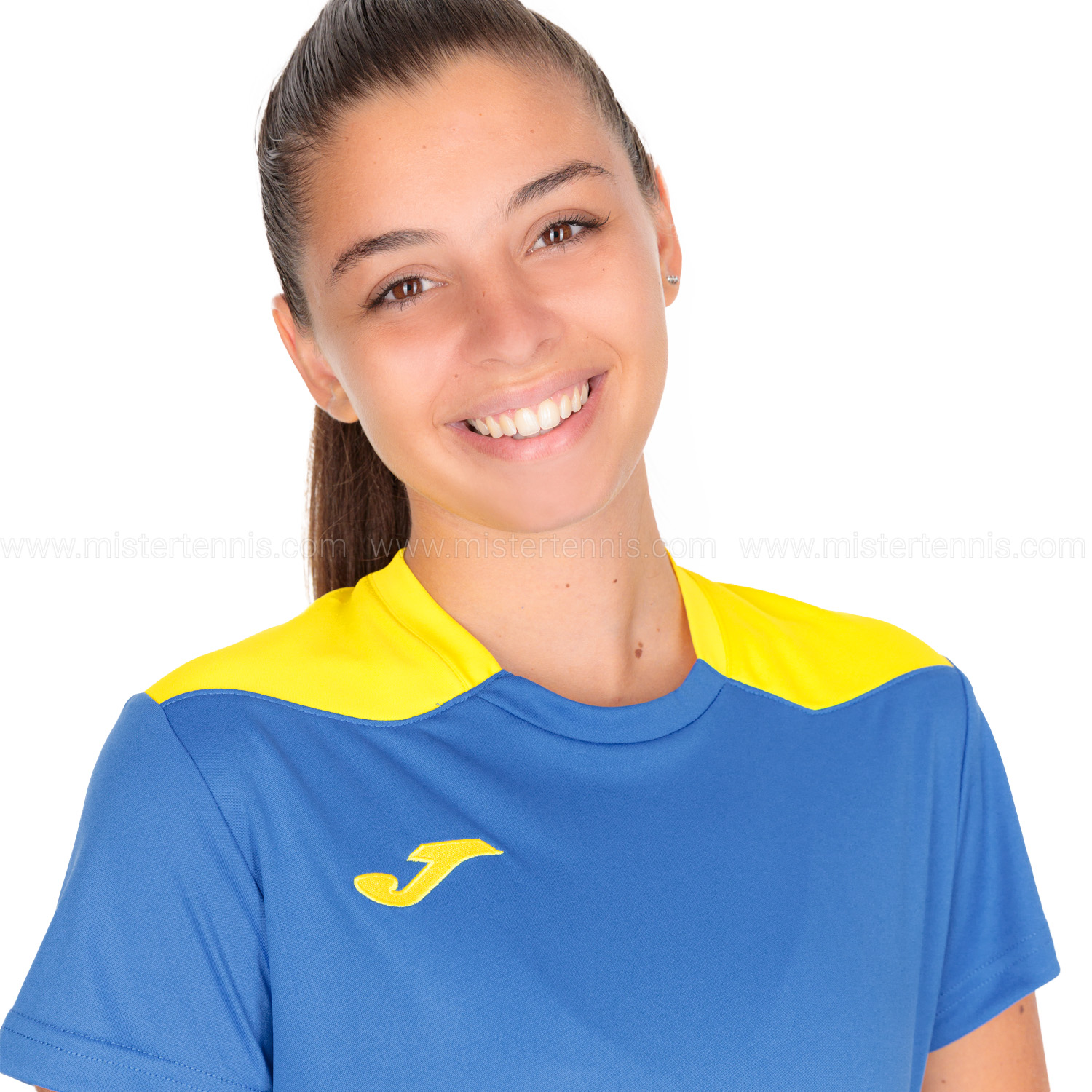 Joma Championship VI Logo T-Shirt - Royal/Yellow