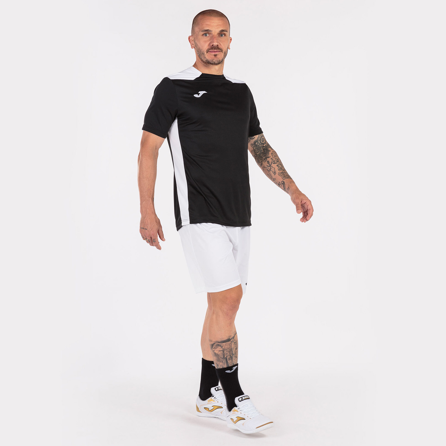 Joma Winner Camiseta de Tenis para Hombre - Black/White