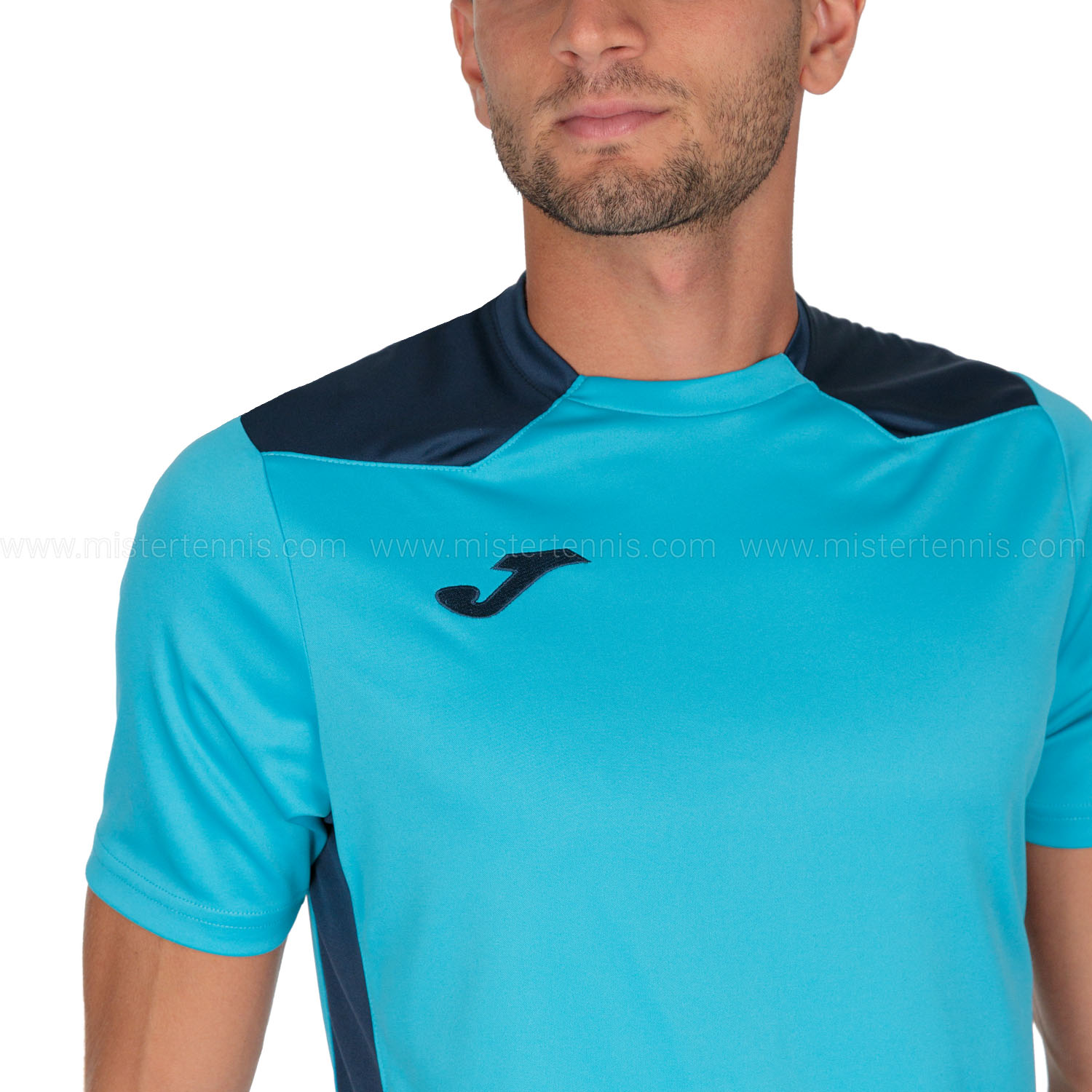 Joma Championship VI Camiseta - Fluor Turquoise/Navy