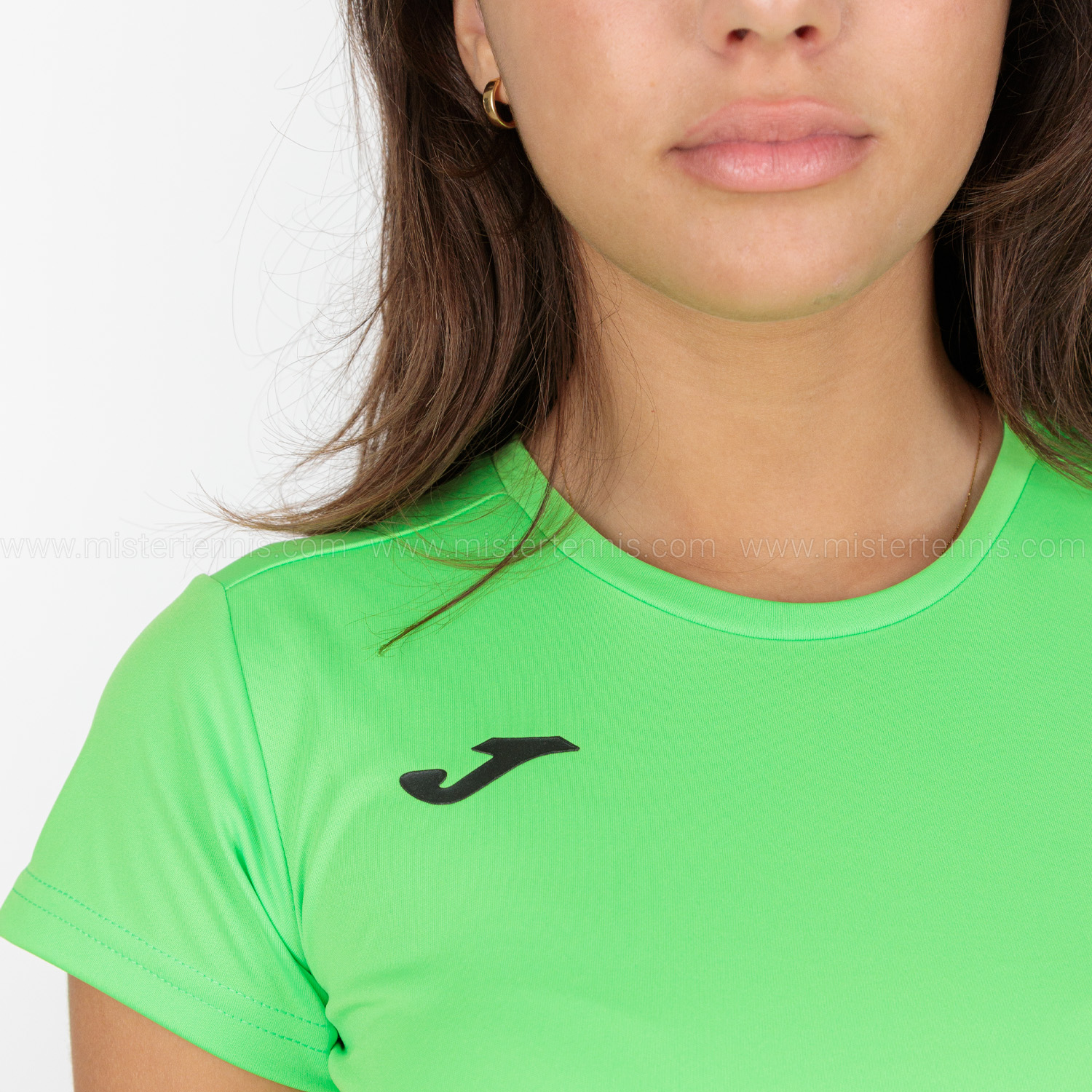 Joma Combi T Shirt Tennis Donna Fluo Green Black