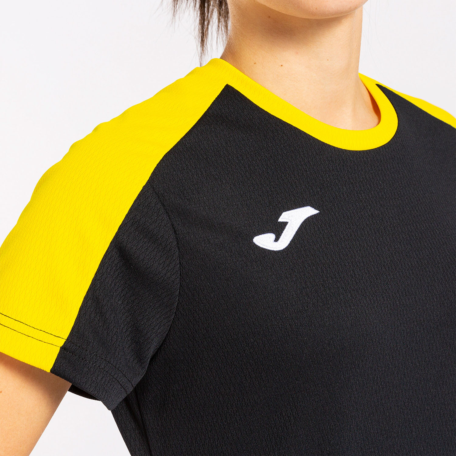 Joma Eco Championship Logo Camiseta - Black/Yellow