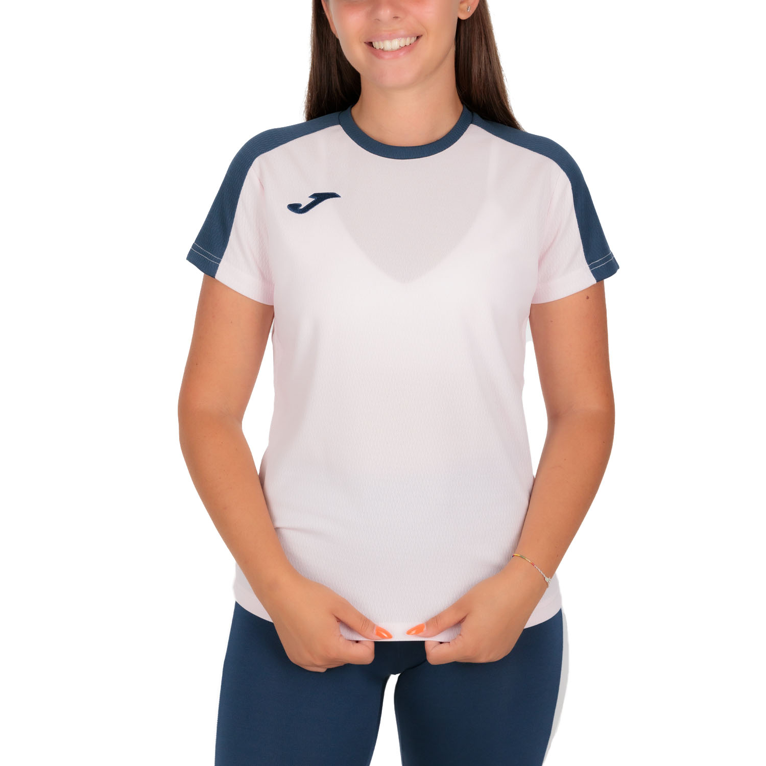 Joma Eco Championship Logo Camiseta - Pink/Navy