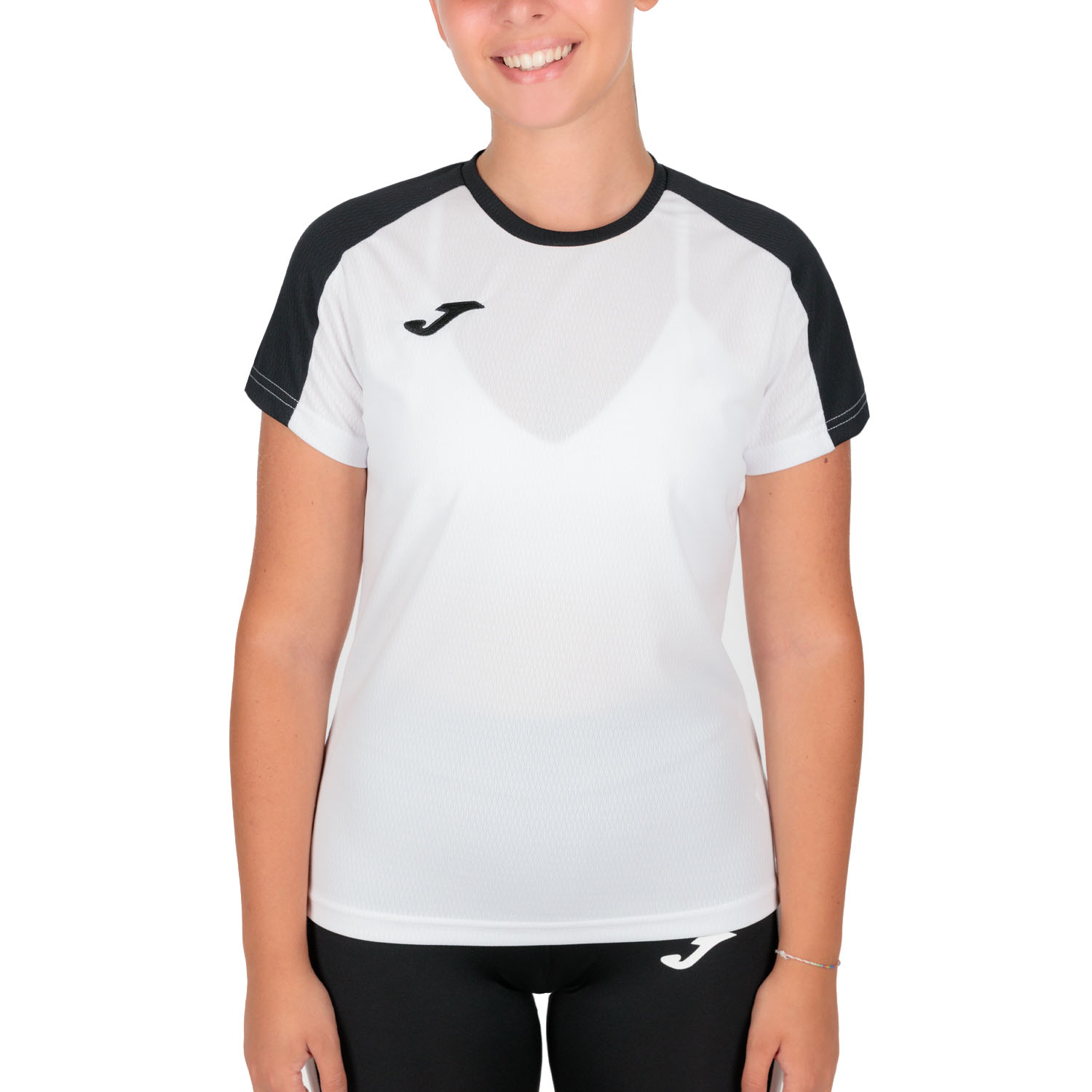Joma Eco Championship Logo T-Shirt - White/Black