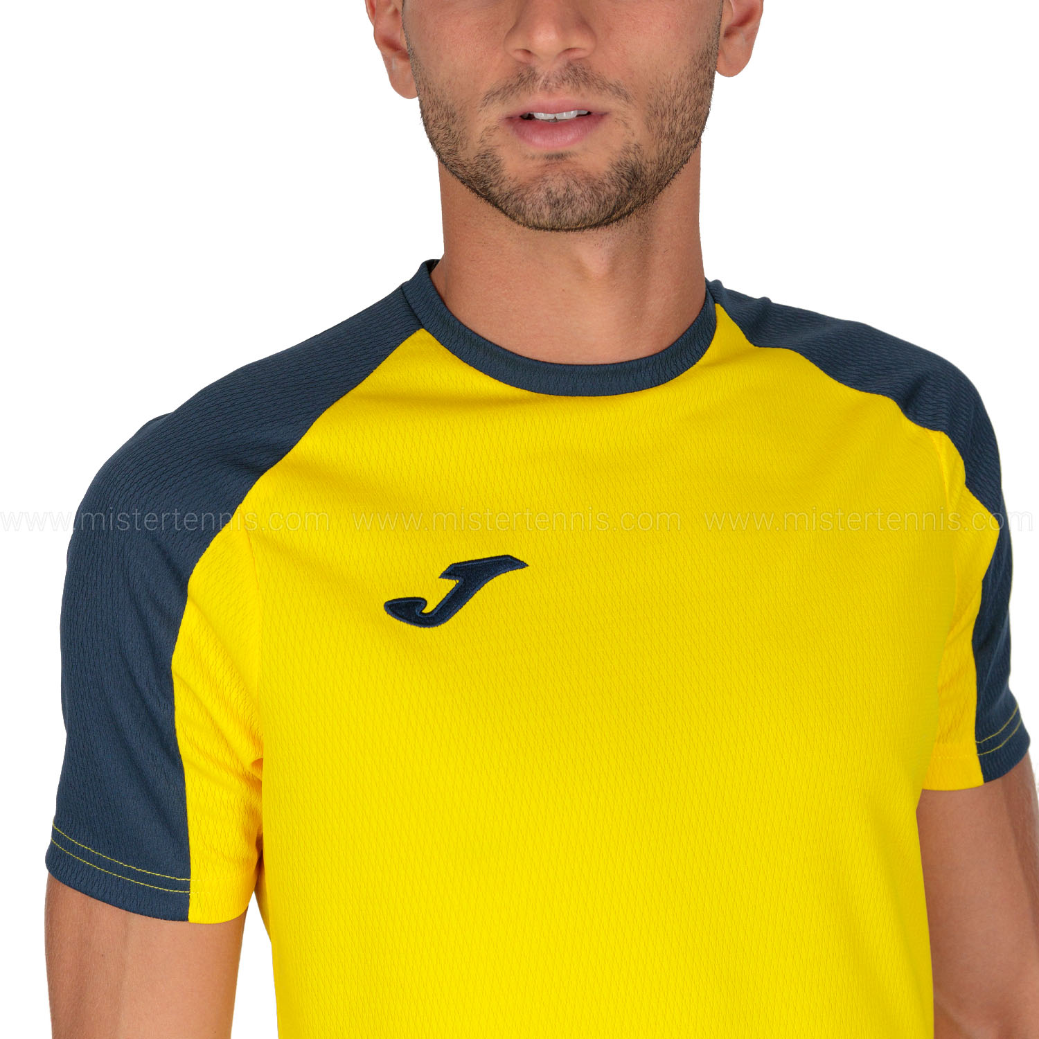 Joma Eco Championship Camiseta de Tenis Hombre - Yellow/Navy