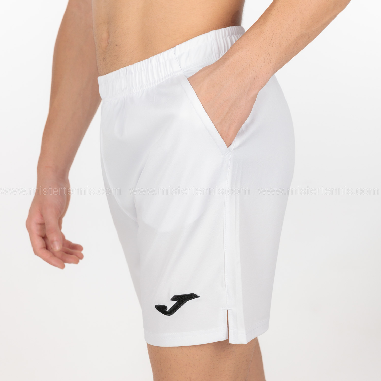 Joma Master 8in Shorts - Ice White/Black