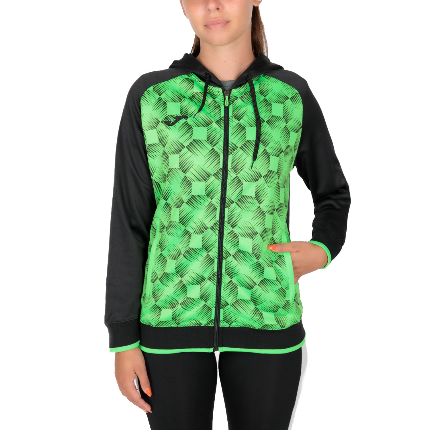 Joma Supernova III Jacket - Black/Fluor Green