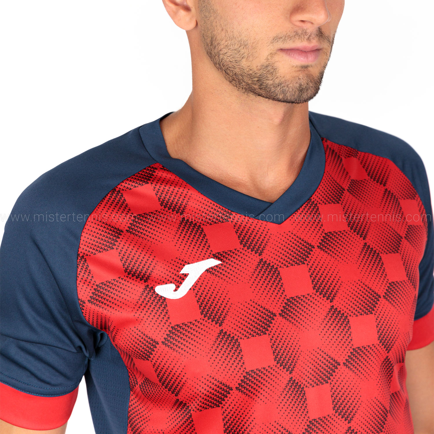 Joma Supernova III Camiseta de Tenis Hombre - Navy/Red