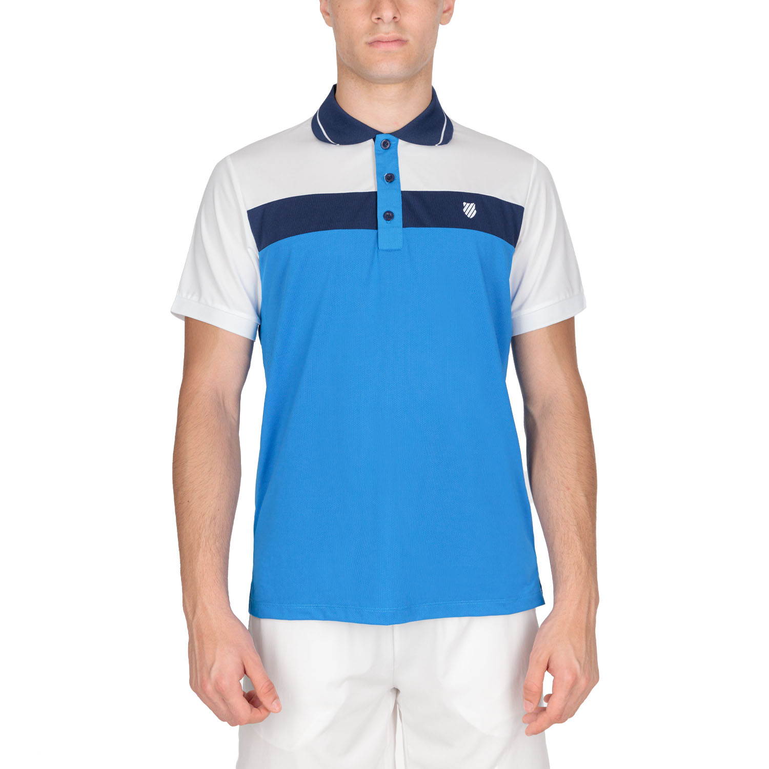 K-Swiss Core Team Block Polo - French Blue/White/Navy