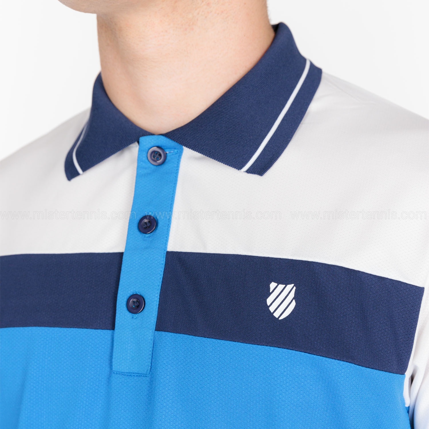 K-Swiss Core Team Block Polo - French Blue/White/Navy