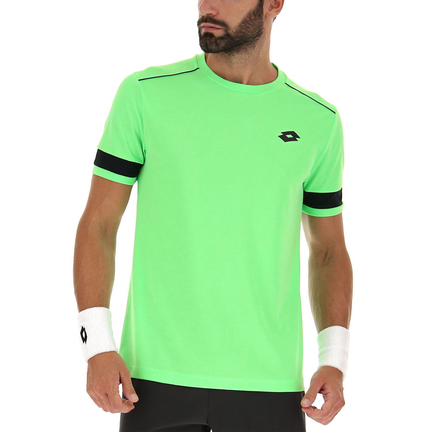 Lotto Superrapida V Maglietta da Tennis Uomo - Green Apple Neo