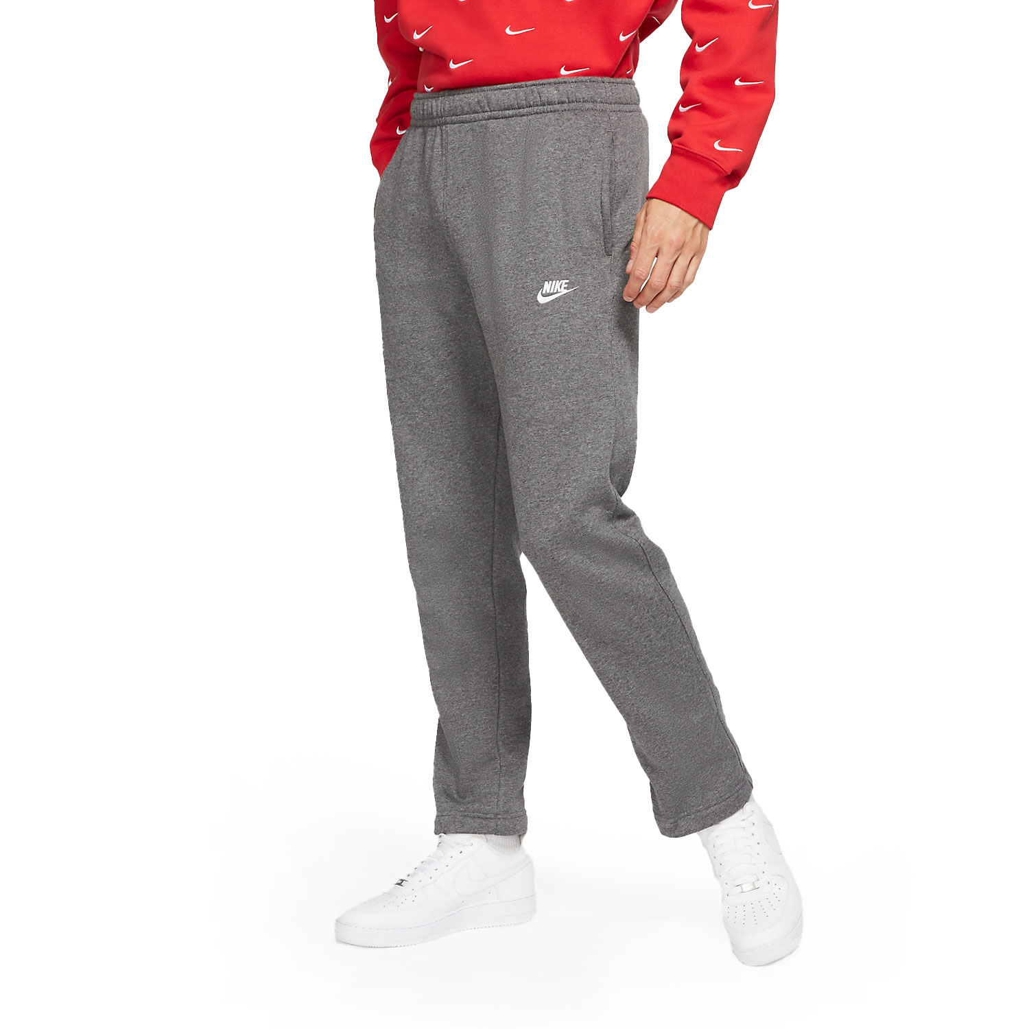 Nike Club Logo Pants - Charcoal Heather/Anthracite/White