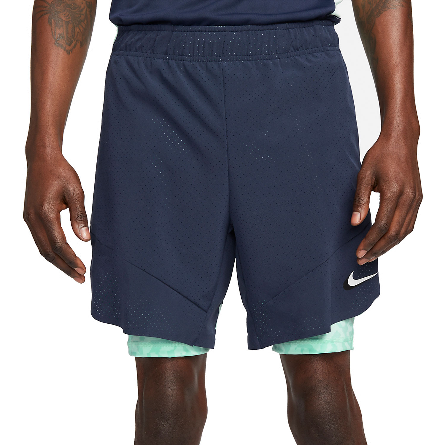 Nike Court Slam 2in1 7in Men s Tennis Shorts Mint Foam Mineral Slate Black