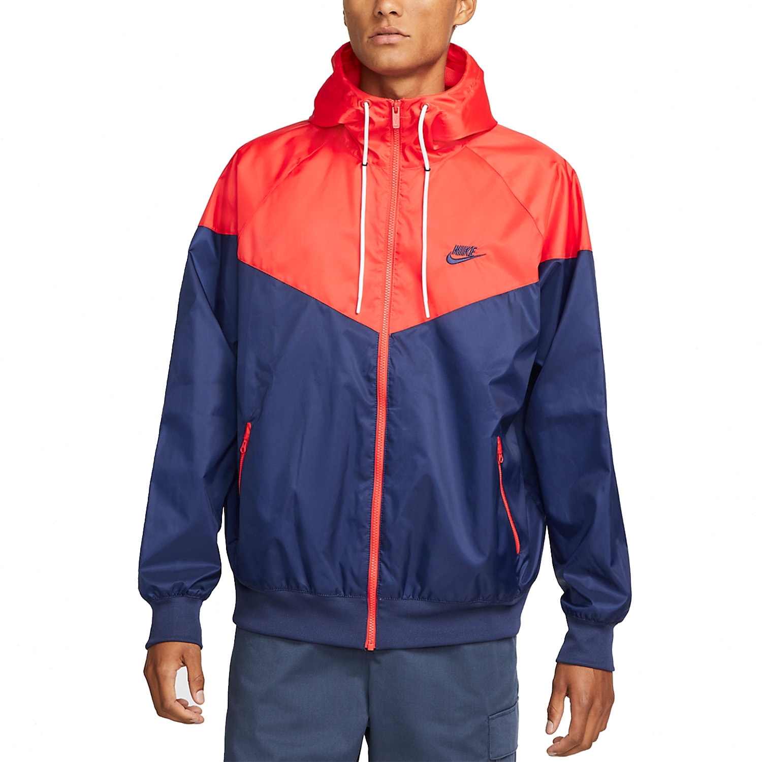 Nike Essentials Windrunner Jacket - Midnight Navy/Light Crimson