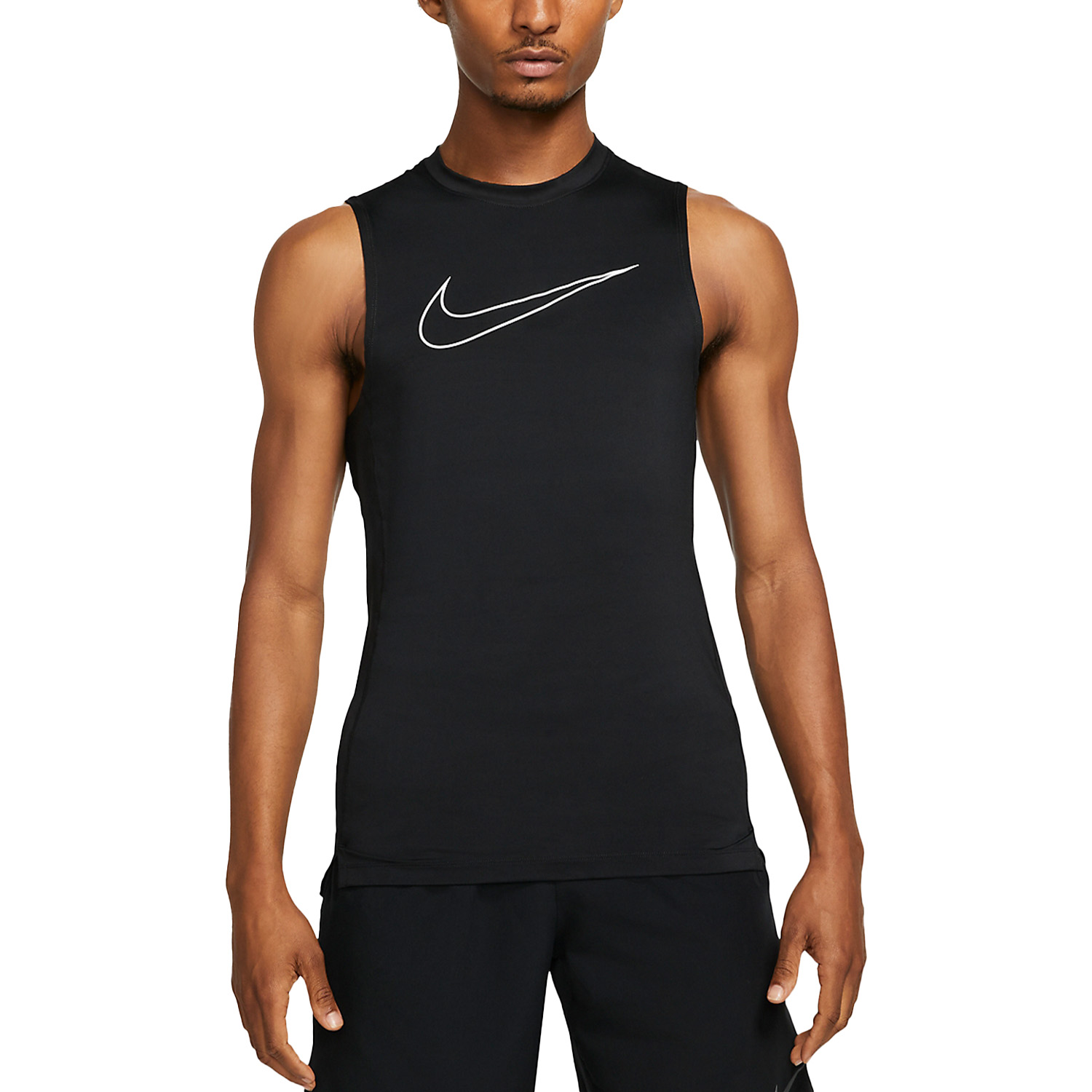 Nike Dri-FIT Top de Hombre - Black/White