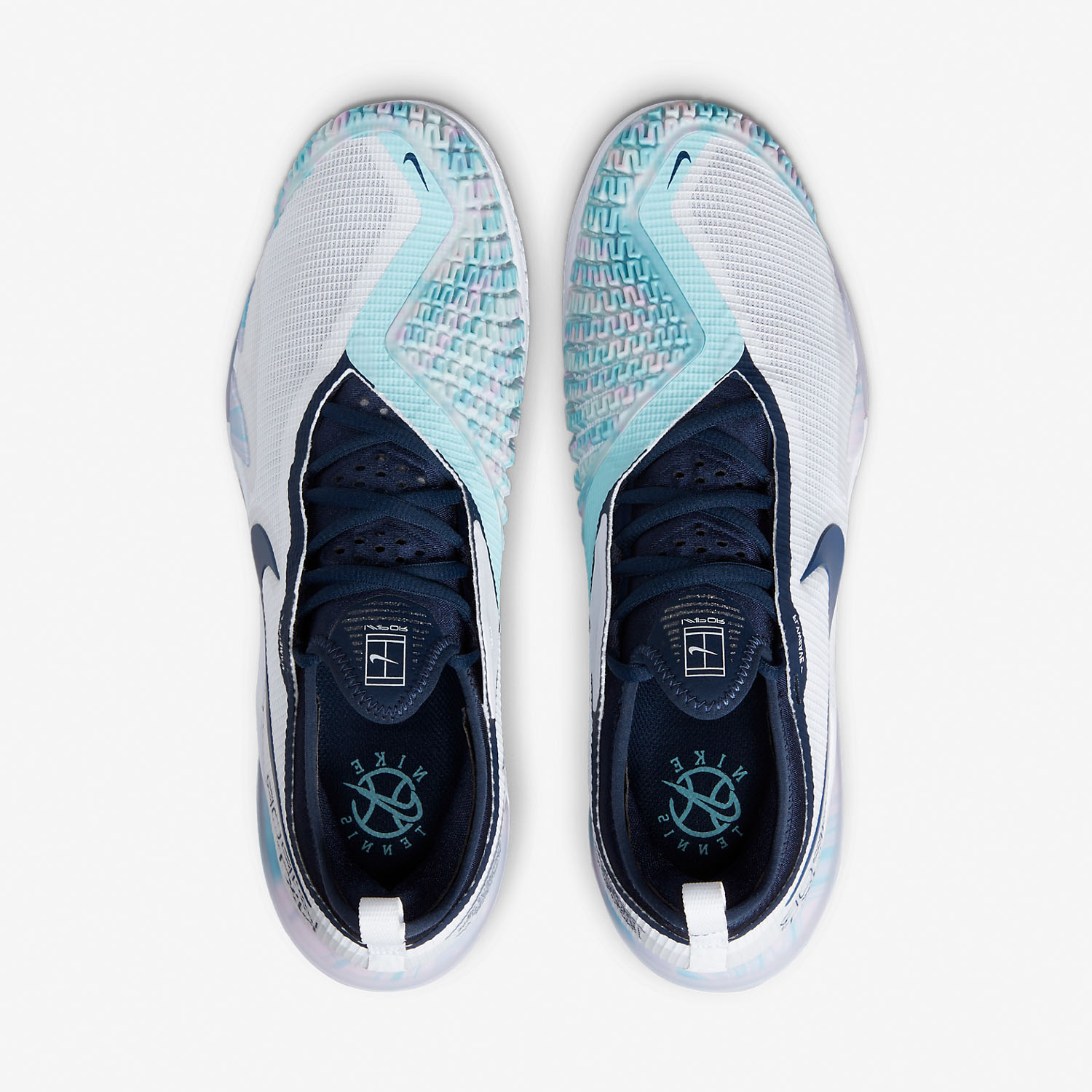 Nike Court React Vapor NXT Men's Tennis Shoes - White/Navy