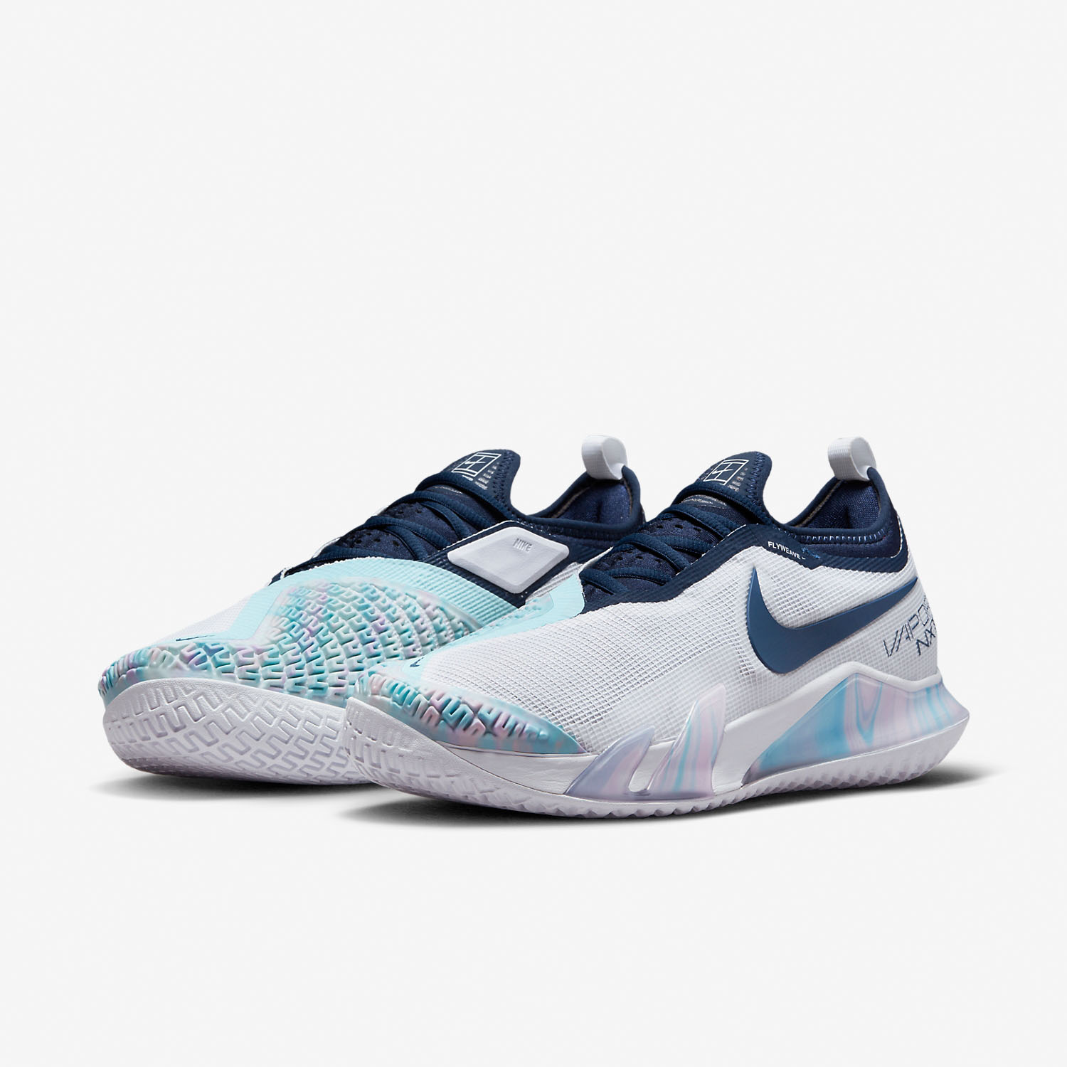 Nike Court React Vapor NXT Men's Tennis Shoes - White/Navy