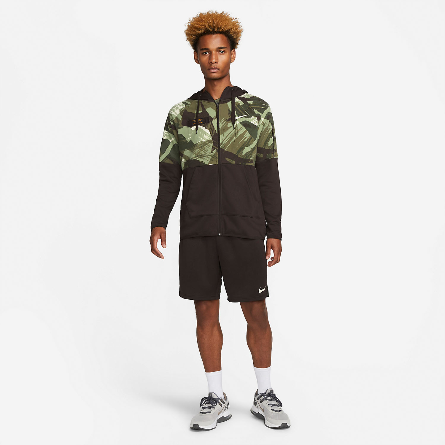 Nike Dri-FIT Camo Sudadera de Tenis Hombre Velvet Brown/Black