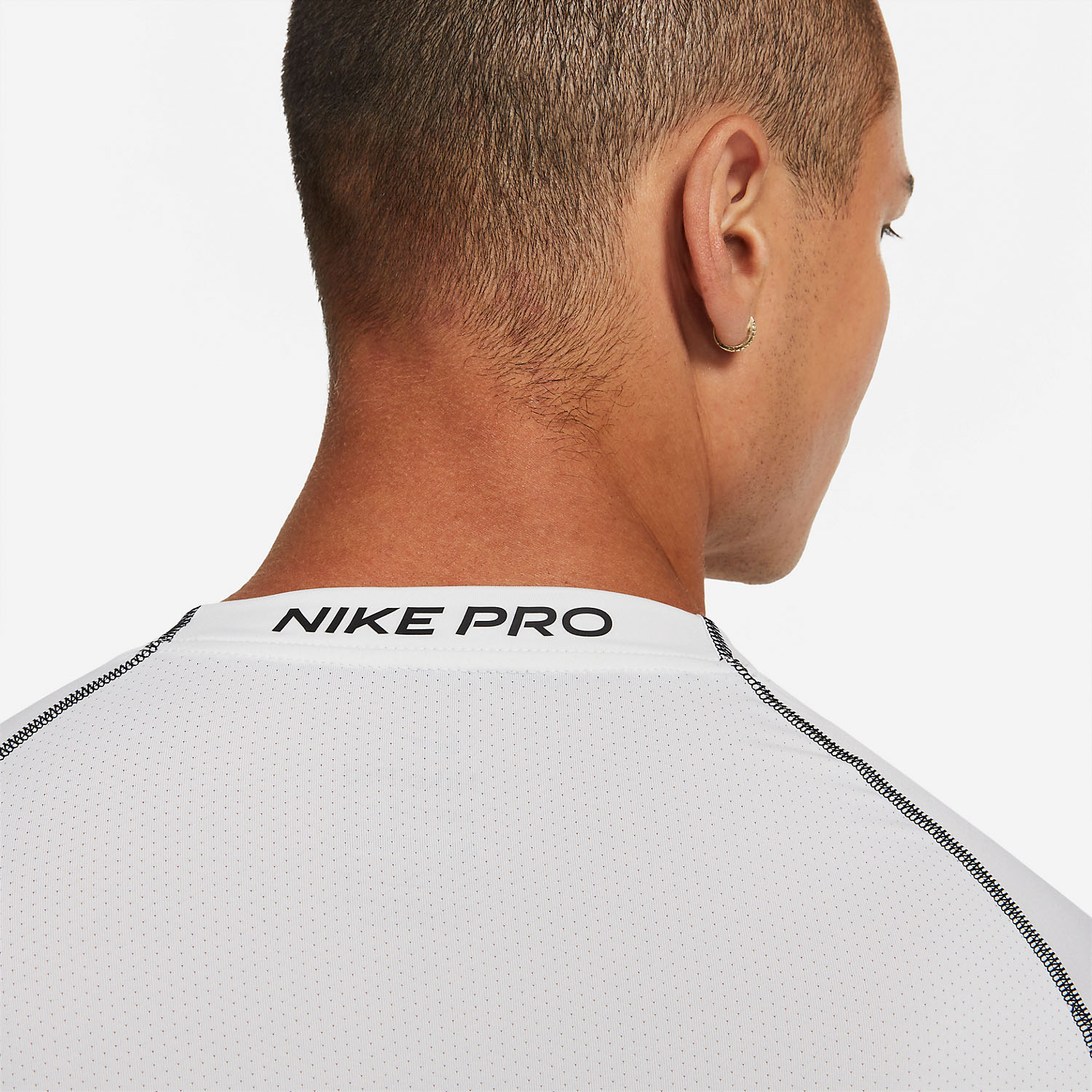 Nike Pro Dri-FIT Swoosh Men's Tennis Shirt - White/Black