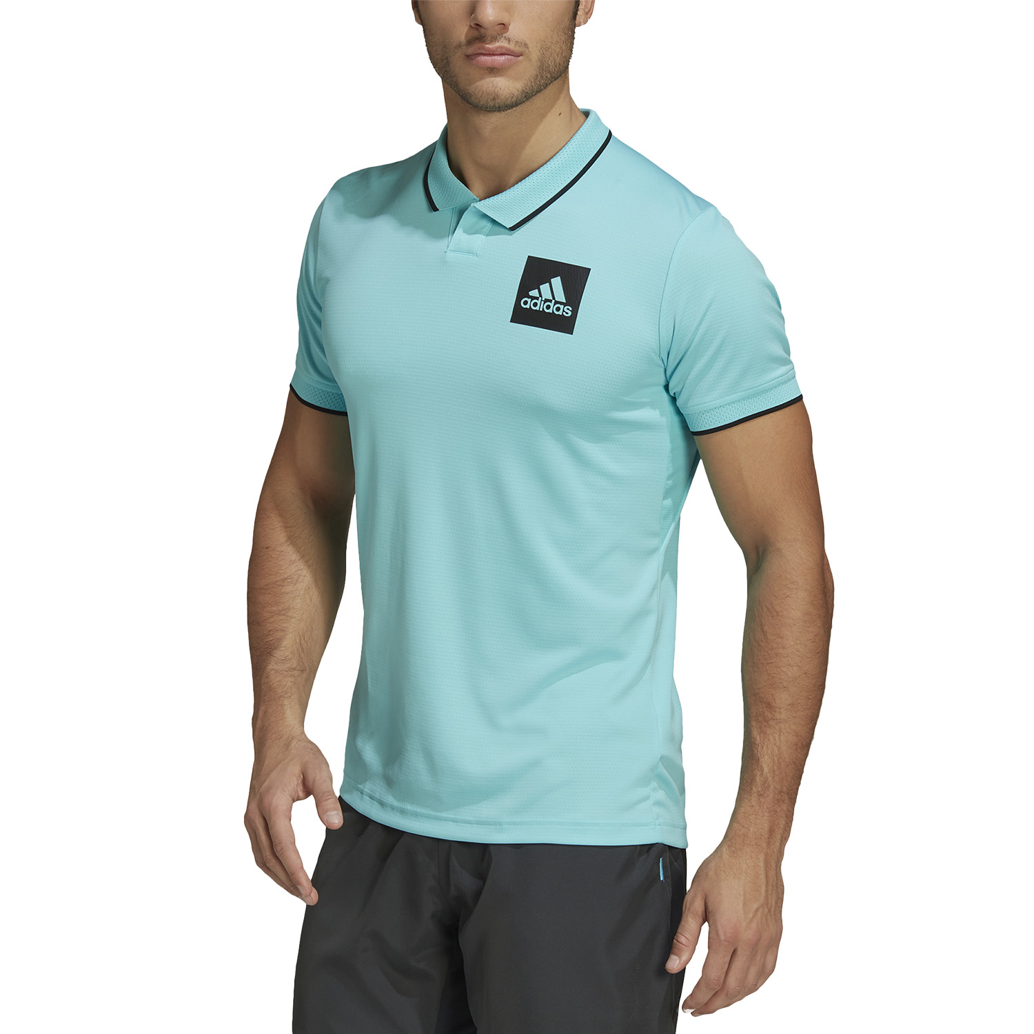 adidas Freelift Paris Polo da Tennis Uomo - Pulse Aqua/Black