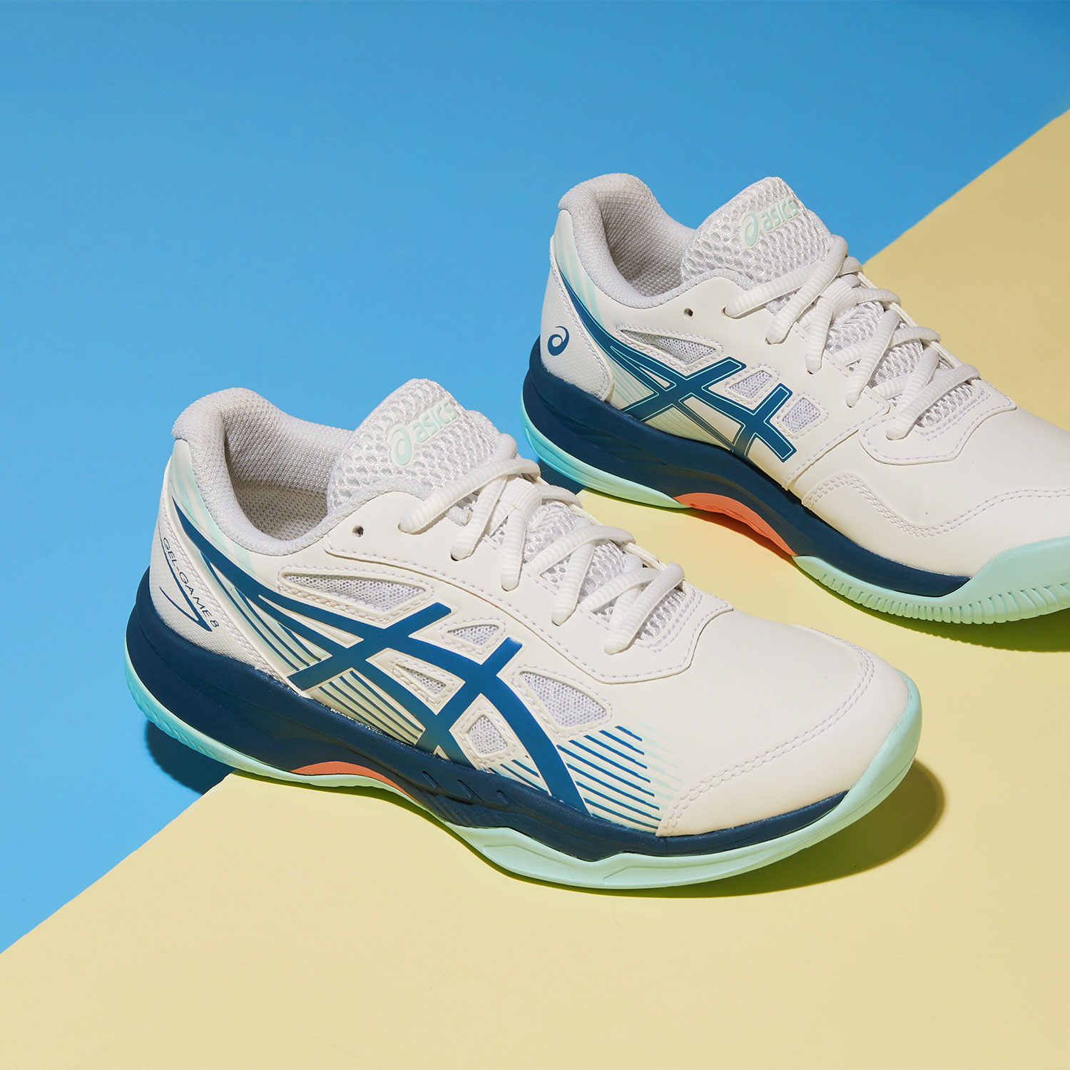 Asics Gel Game 8 GS Boy s Tennis Shoes White Light Indigo
