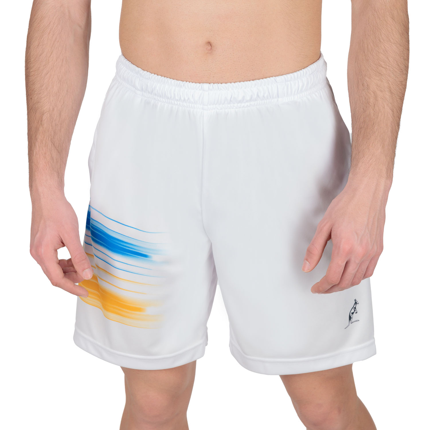 Australian Ace Brush Line 8in Men's Tennis Shorts - Bianco