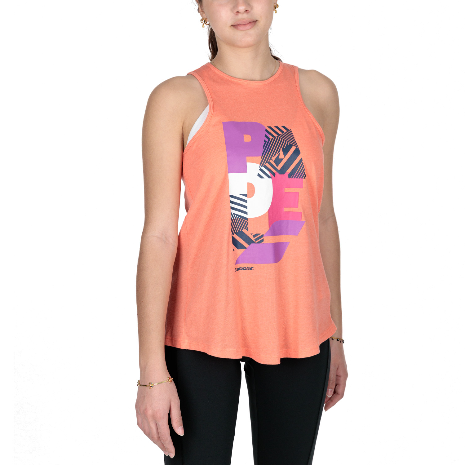 Babolat Graphic Top - Living Coral Heather