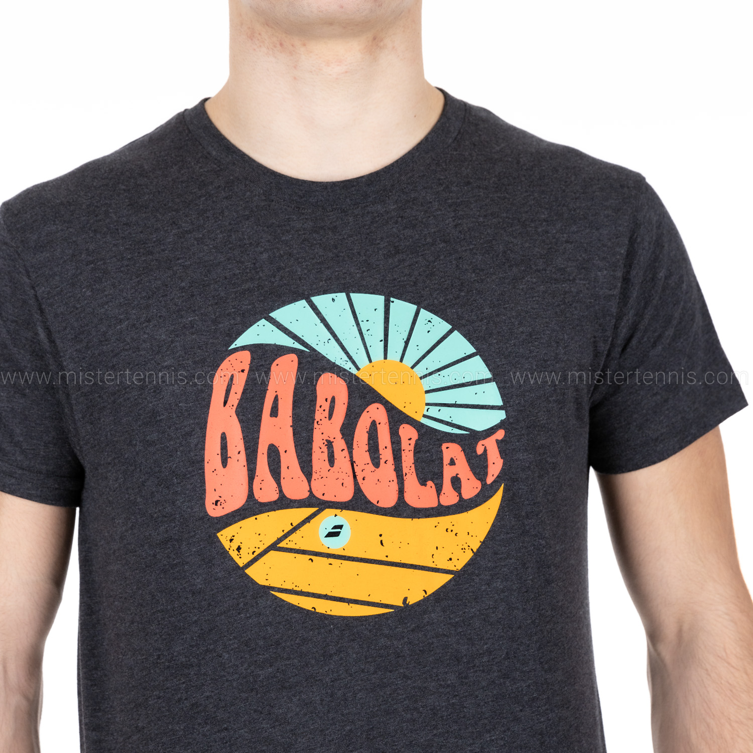 Babolat Exercise Vintage T-Shirt - Black Heather