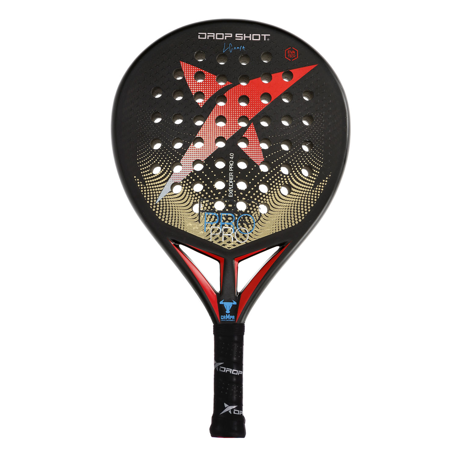 Drop Shot Explorer Pro 4.0 Padel Racket - Black/Red