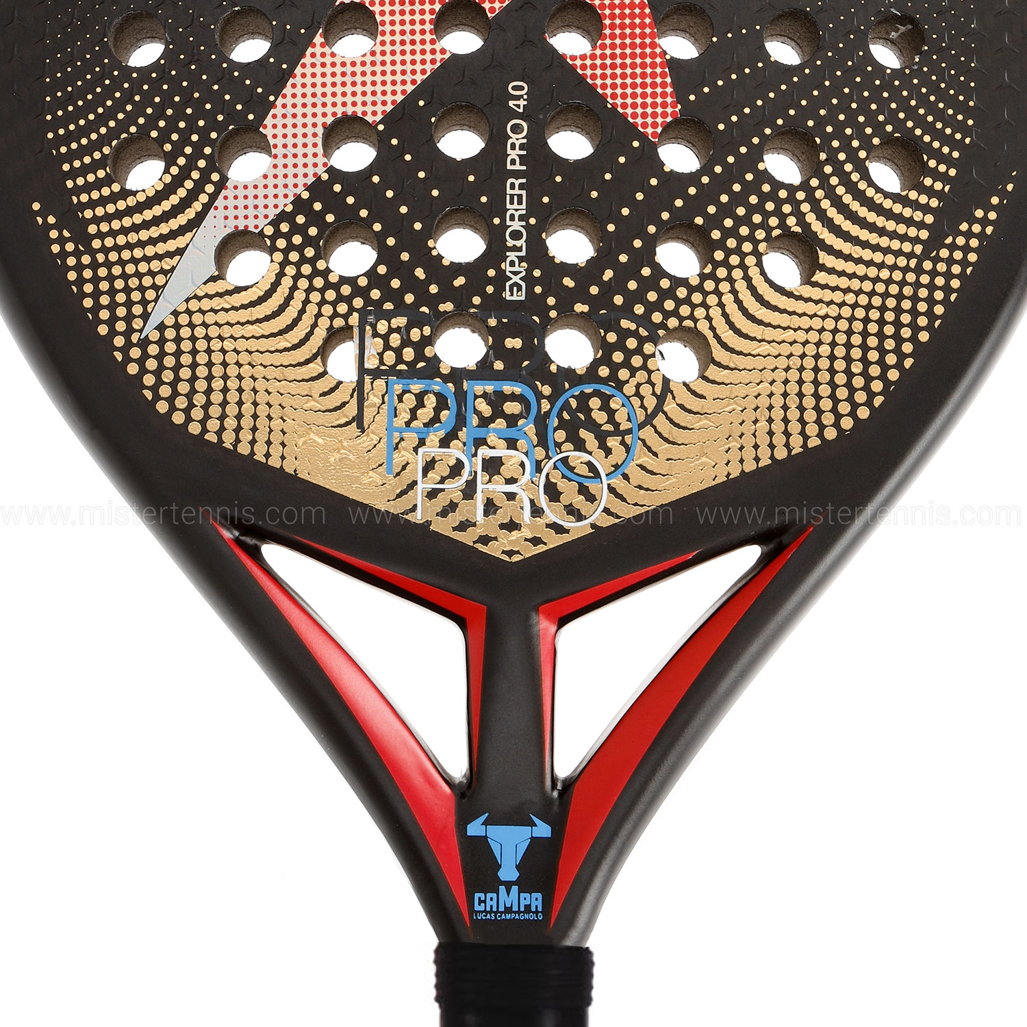 DROP SHOT AMB EXPLORER 4.0 パデルラケット Drop Shot Explorer Pro 4.0 Padel Racket - Black/Red