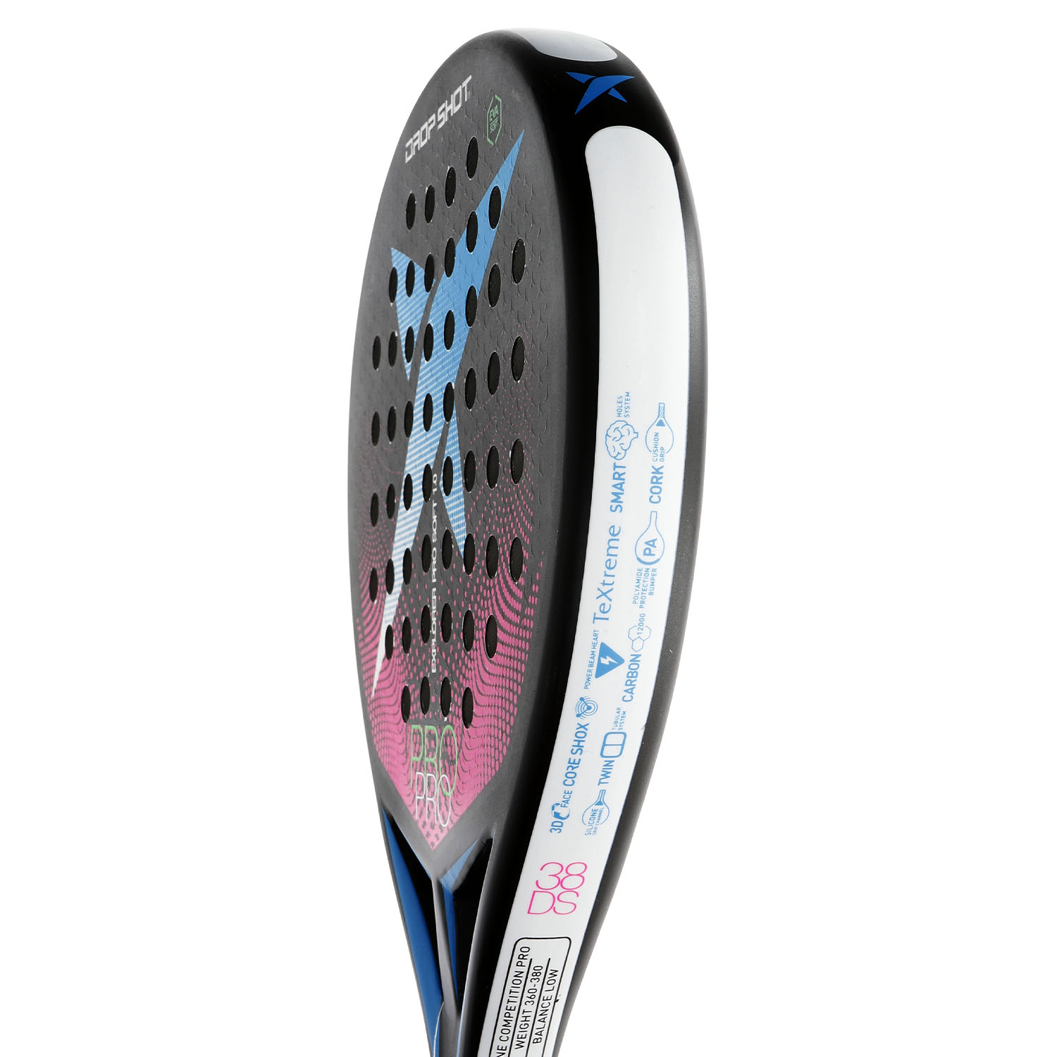 Drop Shot Explorer Pro Soft 1.0 Padel Racket - Black/Pink