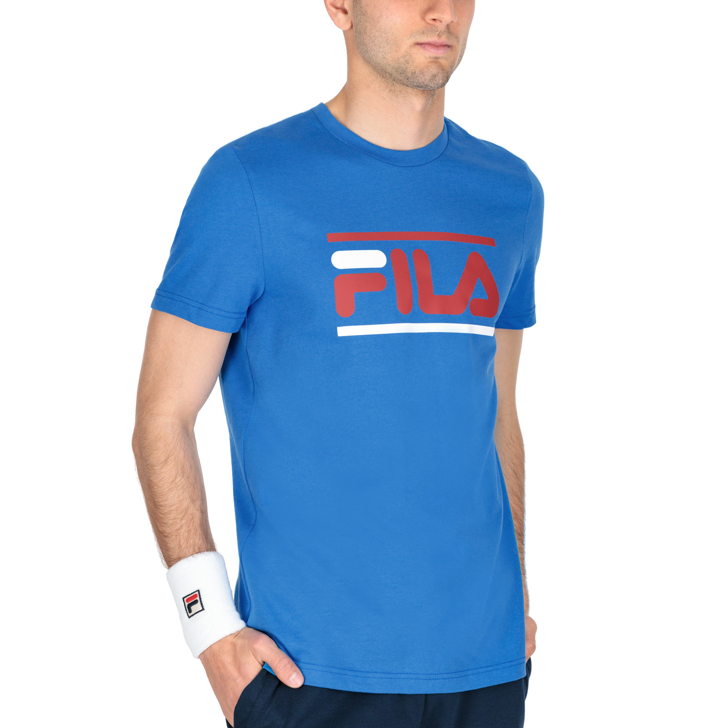 Fila Chris Maglietta da Tennis Uomo - Simply Blue