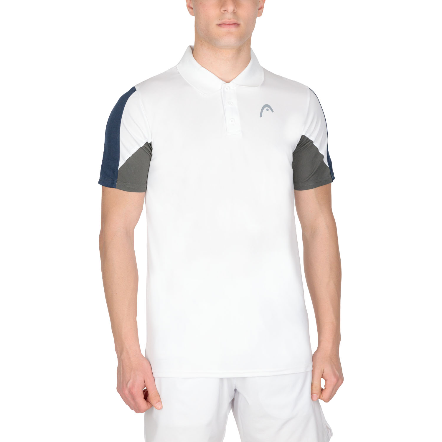 Head Club 22 Tech Polo de Tenis - White/Dark Blue