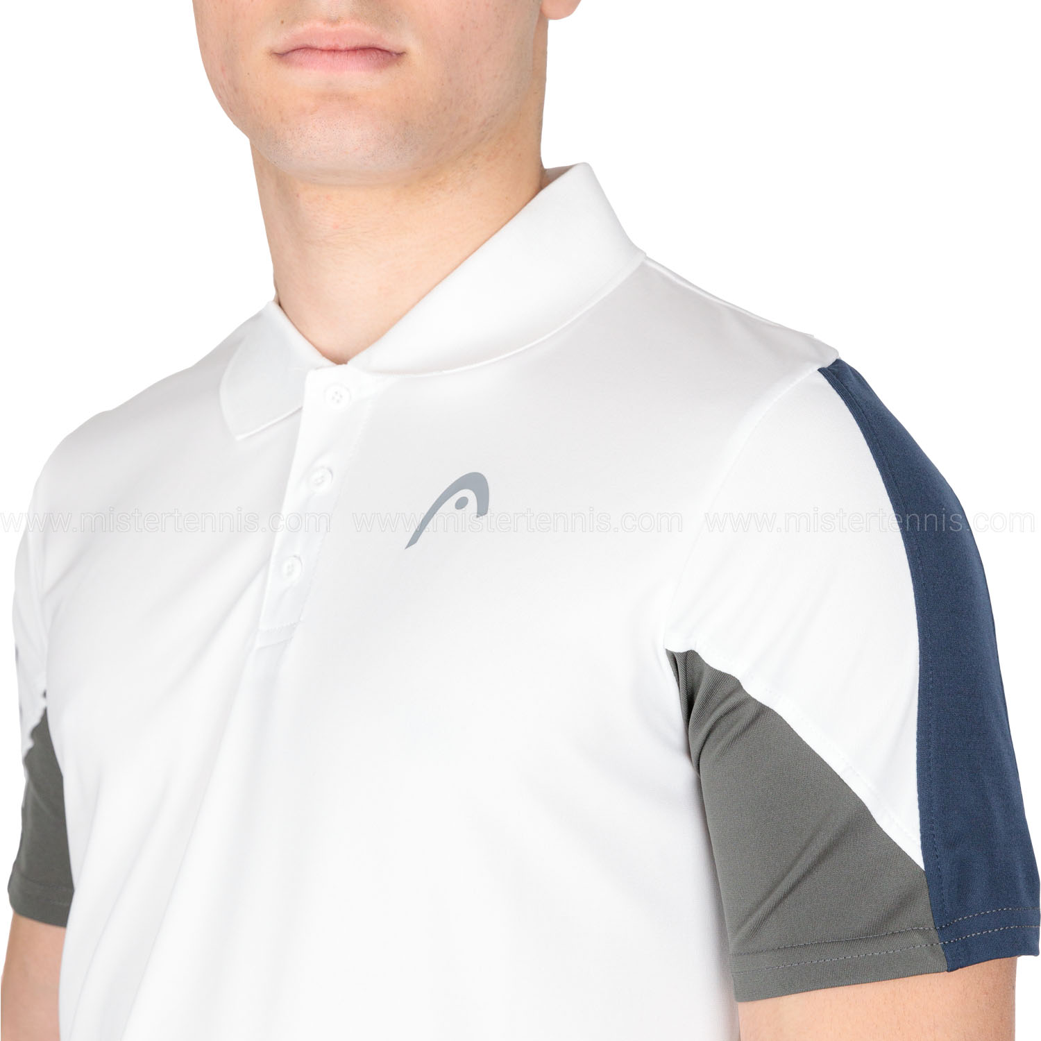 Head Club 22 Tech Polo - White/Dark Blue