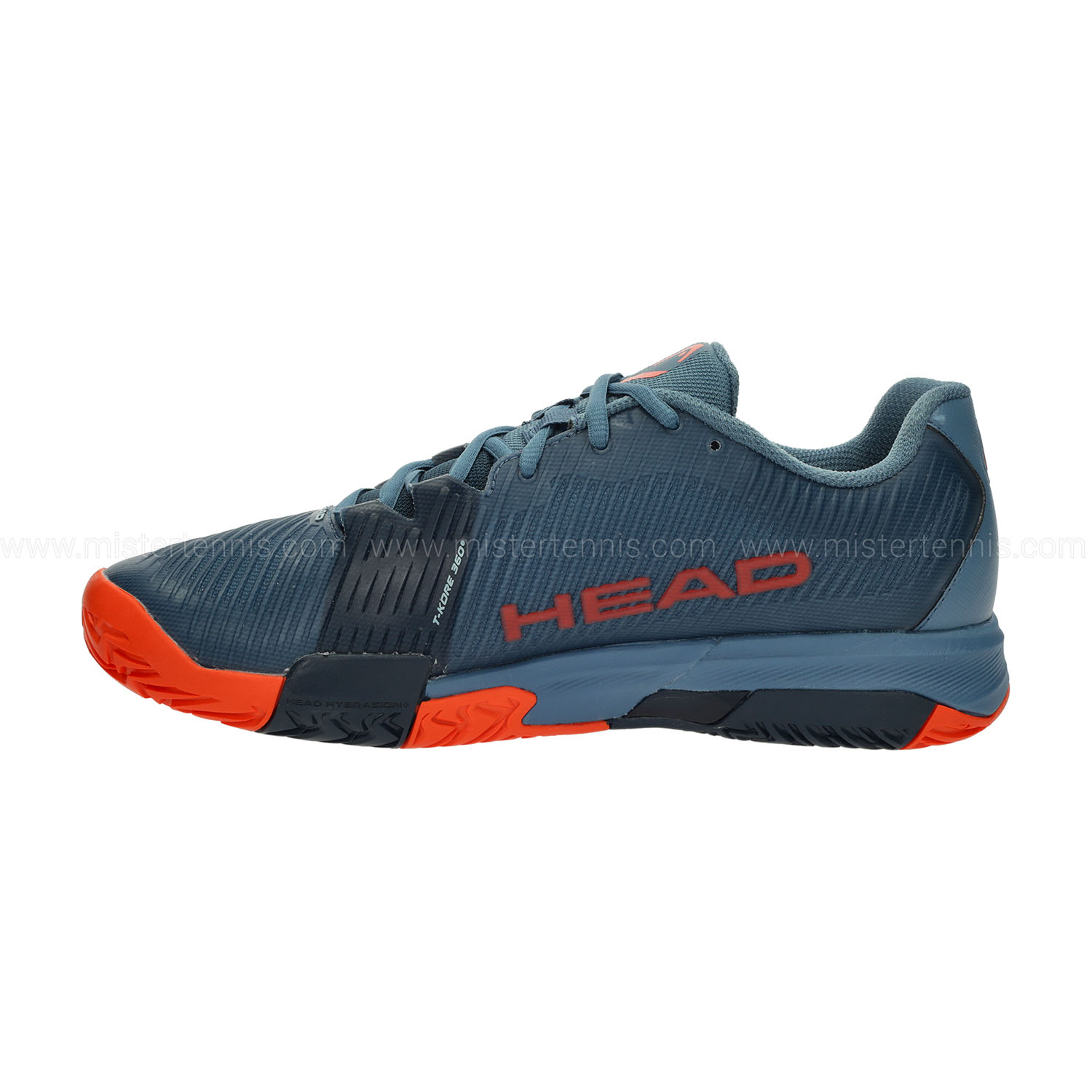 HEAD Homme Revolt Pro 3.5 Clay Men Tennis Shoe, Rouge Fluo, Bleu foncé, 42.5 EU