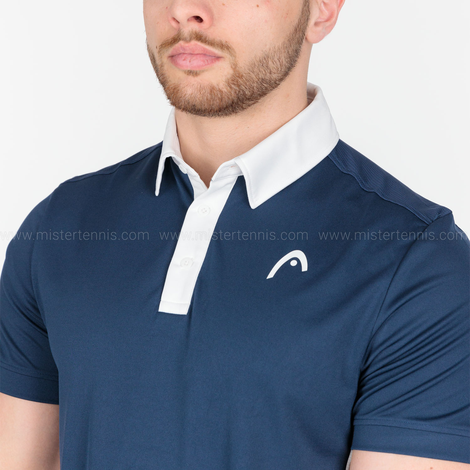 Head Slice Polo - Dark Blue/White