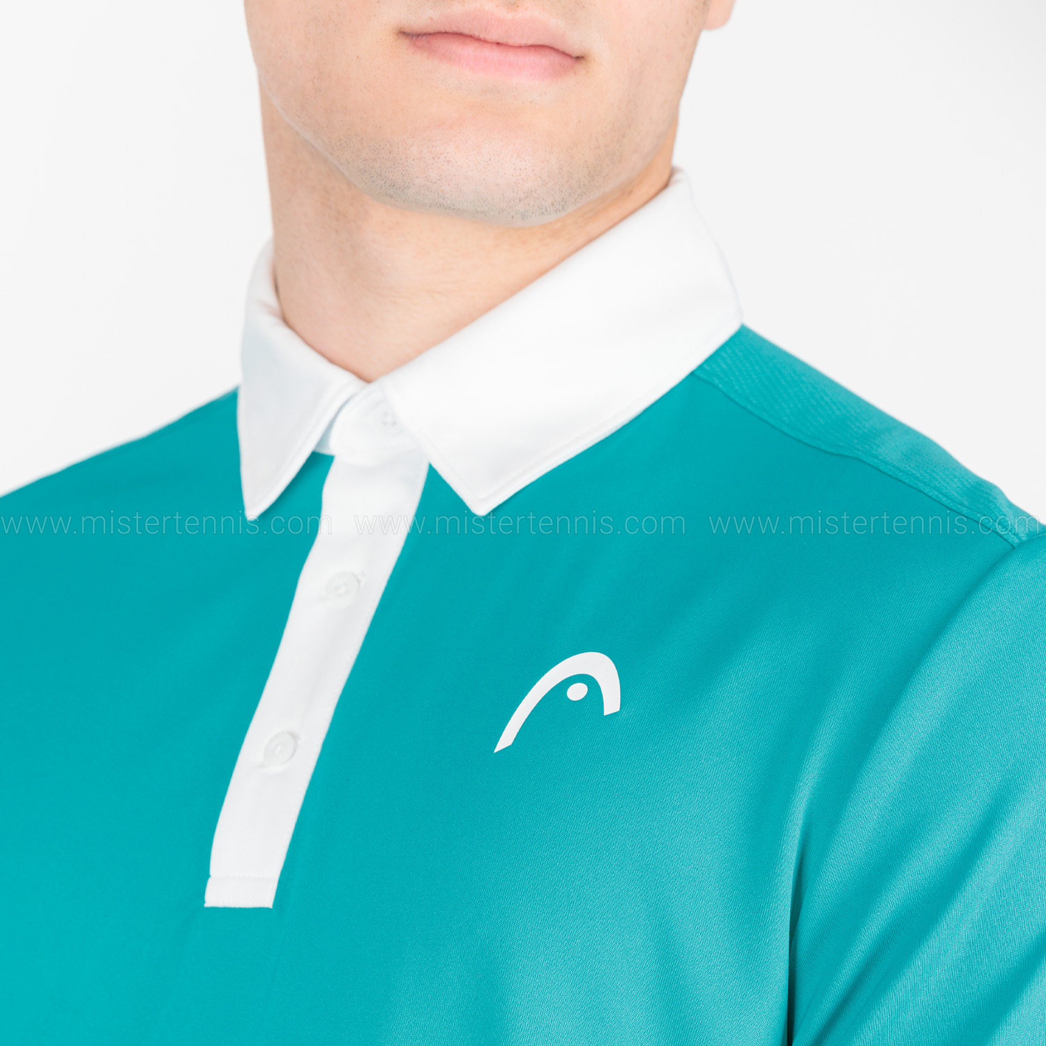 Head Slice Polo - Petrol/White