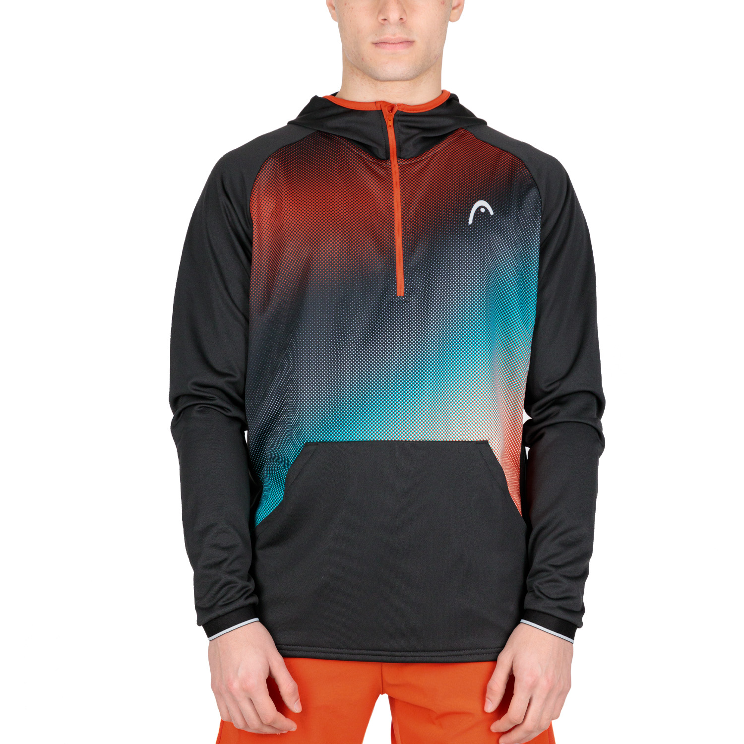 Head Topspin Sudadera de Tenis Hombre - Black/Print Vision